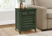 Accent Table 25"H Antique Green Veneer w/ Storage-Accent Table-DECOROLALA