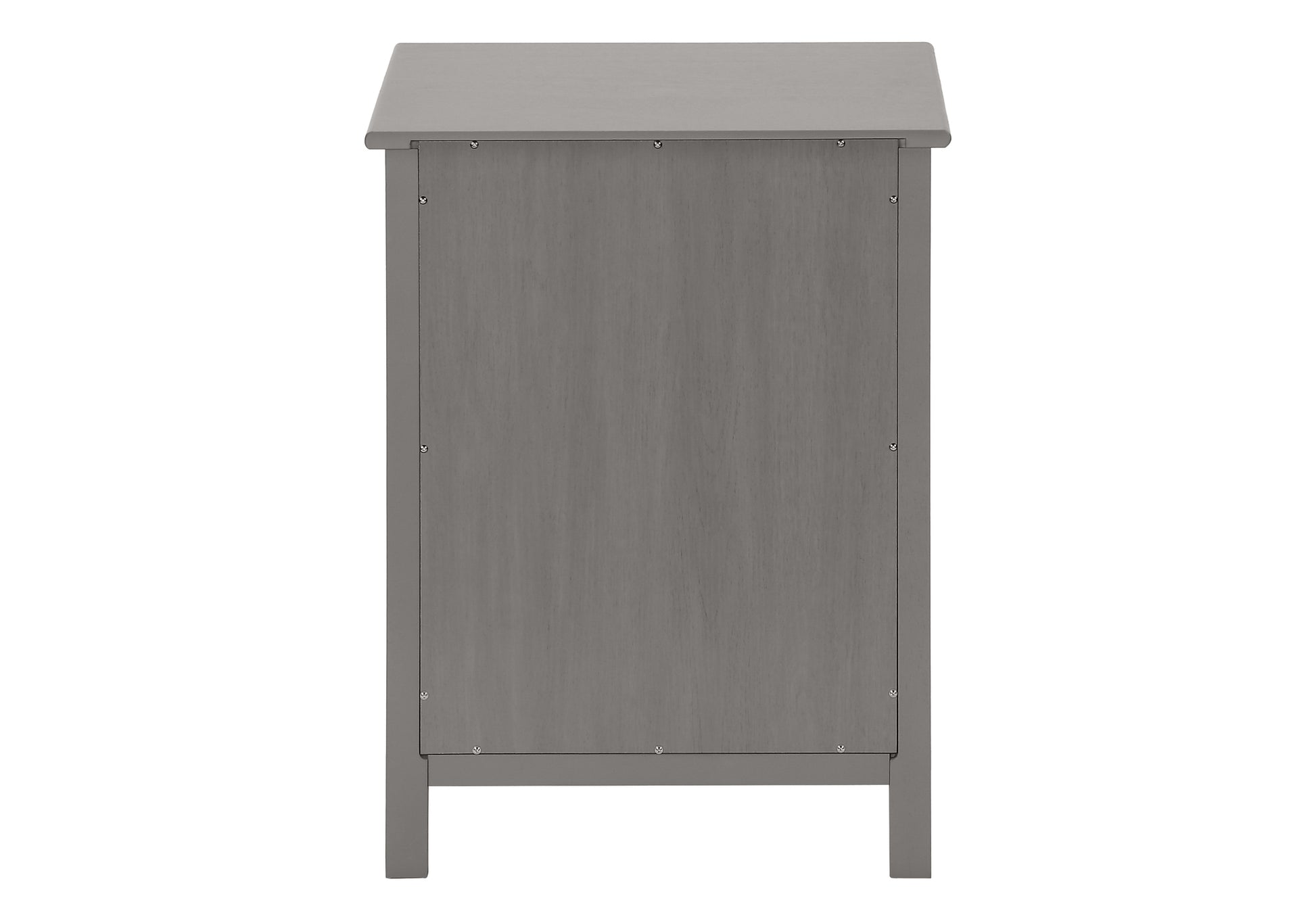 Accent Table 25"H Antique White Veneer with Drawer-Accent Table-DECOROLALA