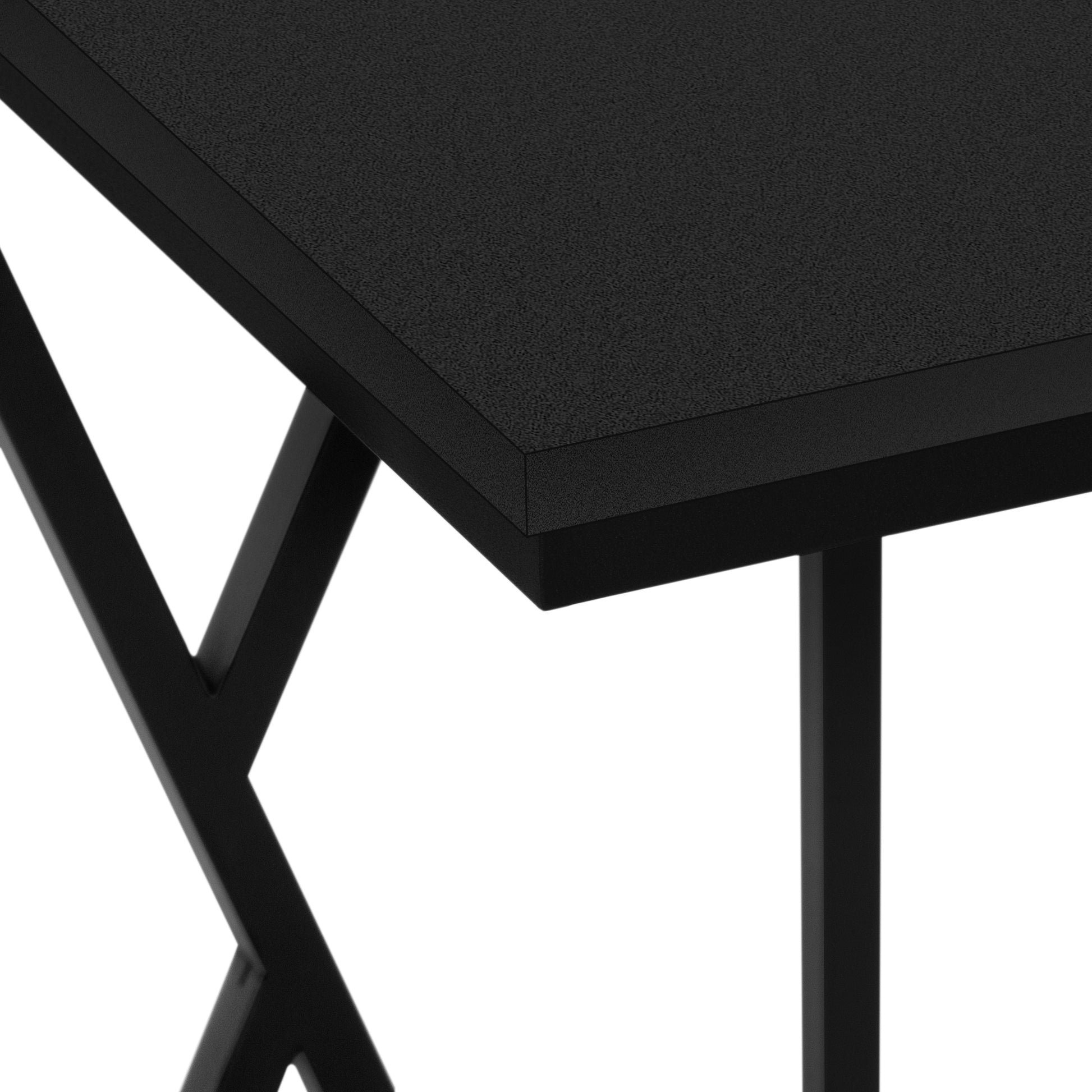 Accent Table - 25"H / Black / Black Metal-Accent Table-DECOROLALA