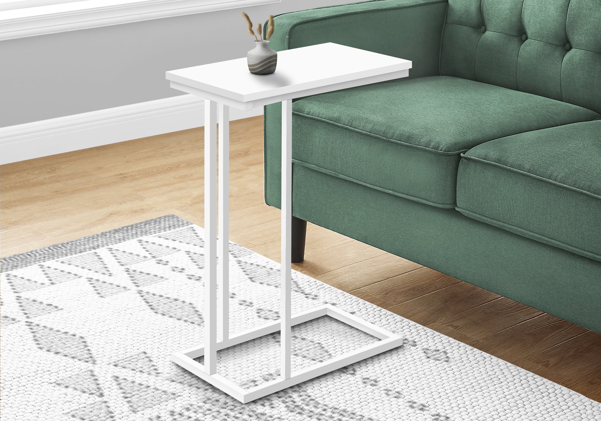 Accent Table - 25"H - Black Laminate C Shape-Accent Table-DECOROLALA