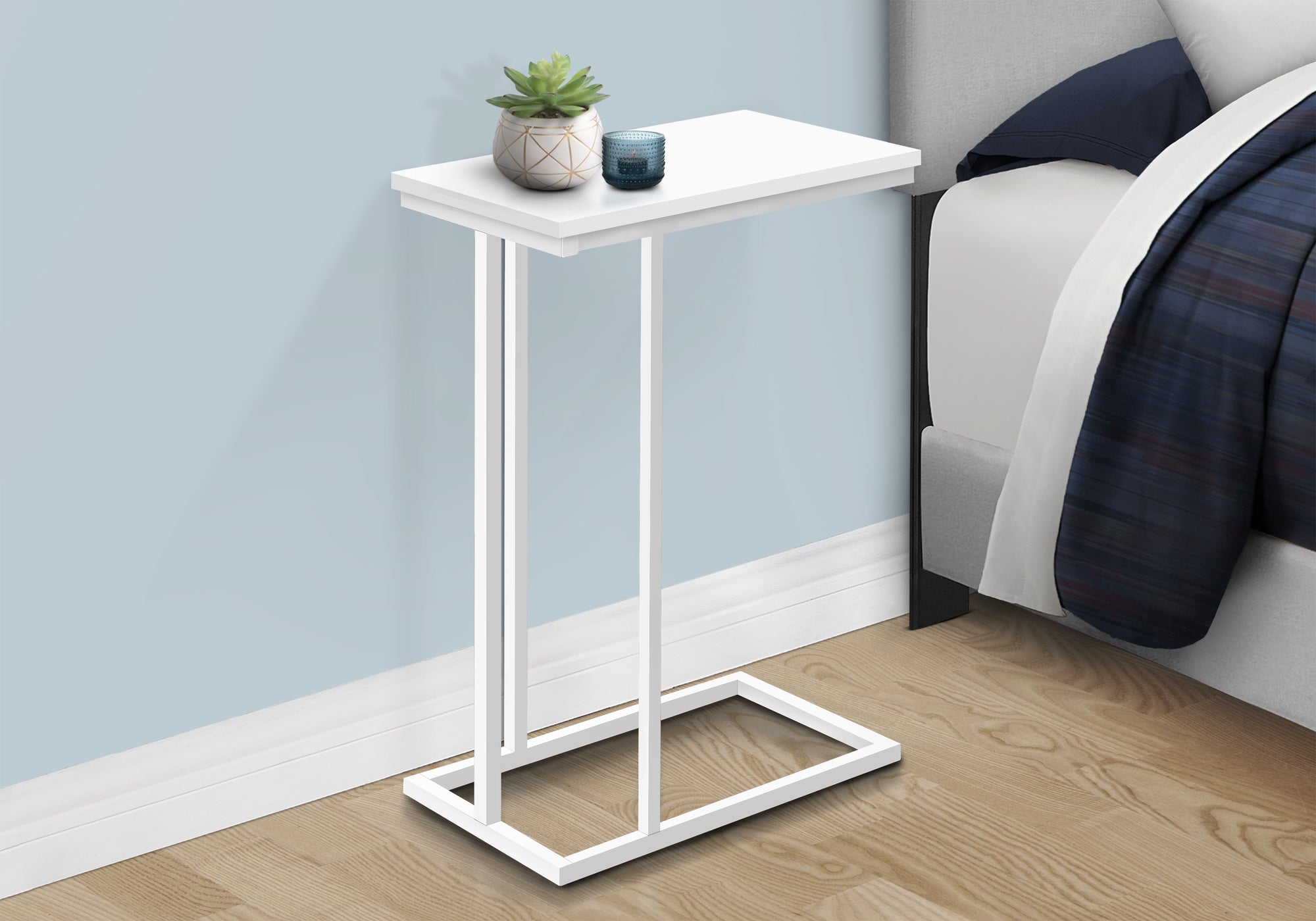 Accent Table - 25"H - Black Laminate C Shape-Accent Table-DECOROLALA