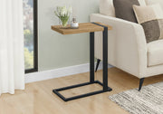Accent Table 25"H C-Shape Black Mango Wood Metal-DECOROLALA