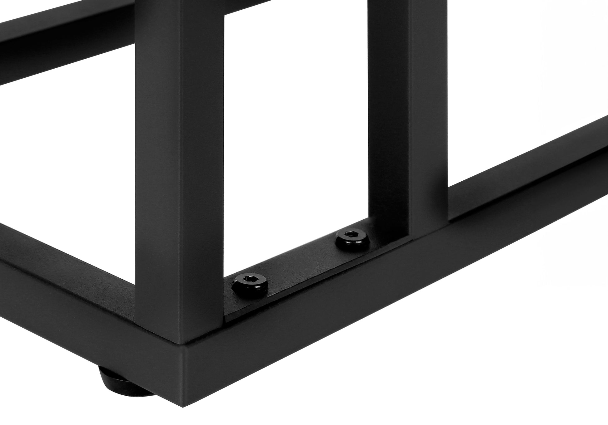 Accent Table - 25"H / Espresso / Black Metal-Accent Table-DECOROLALA