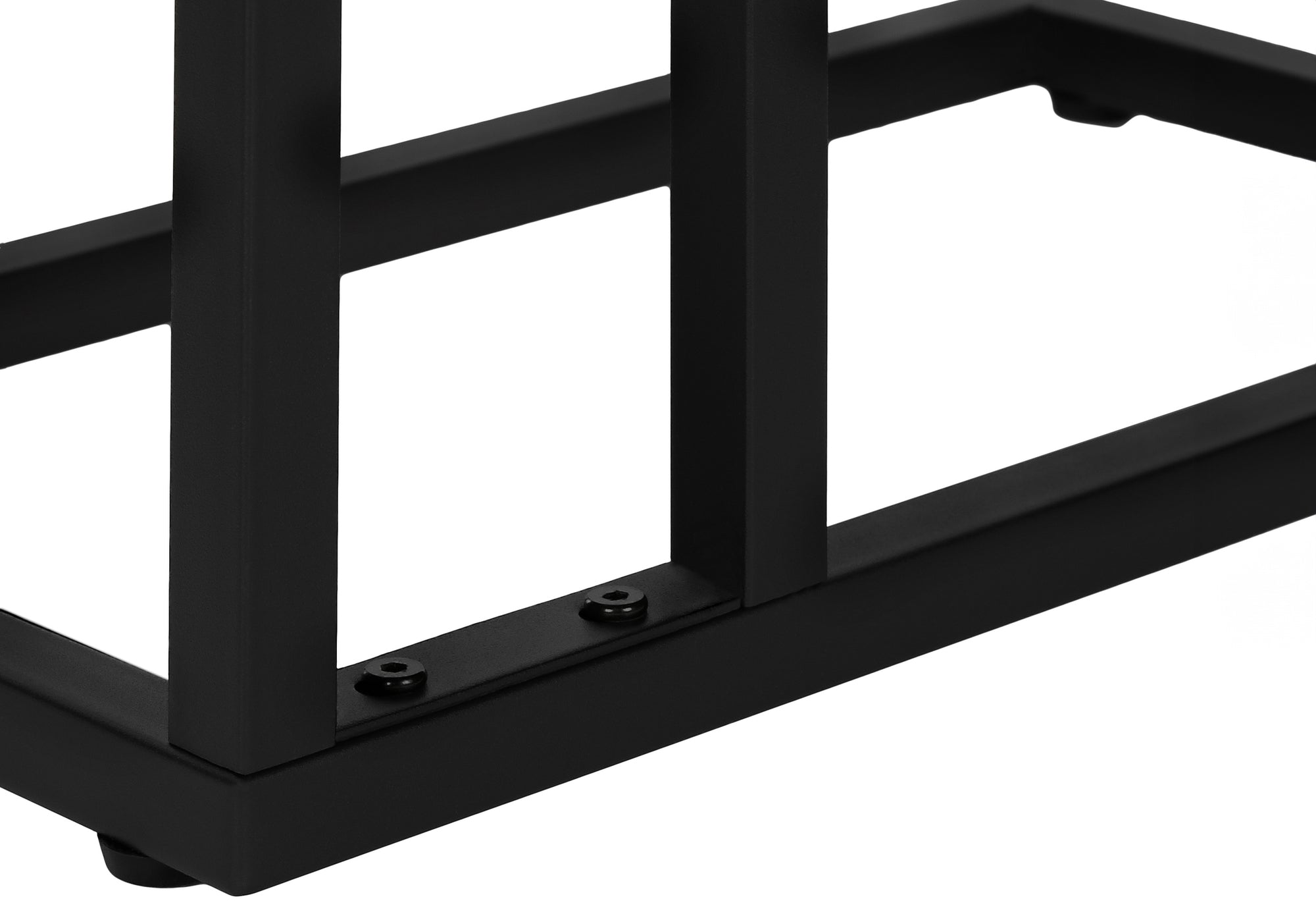 Accent Table - 25"H / Espresso / Black Metal-Accent Table-DECOROLALA