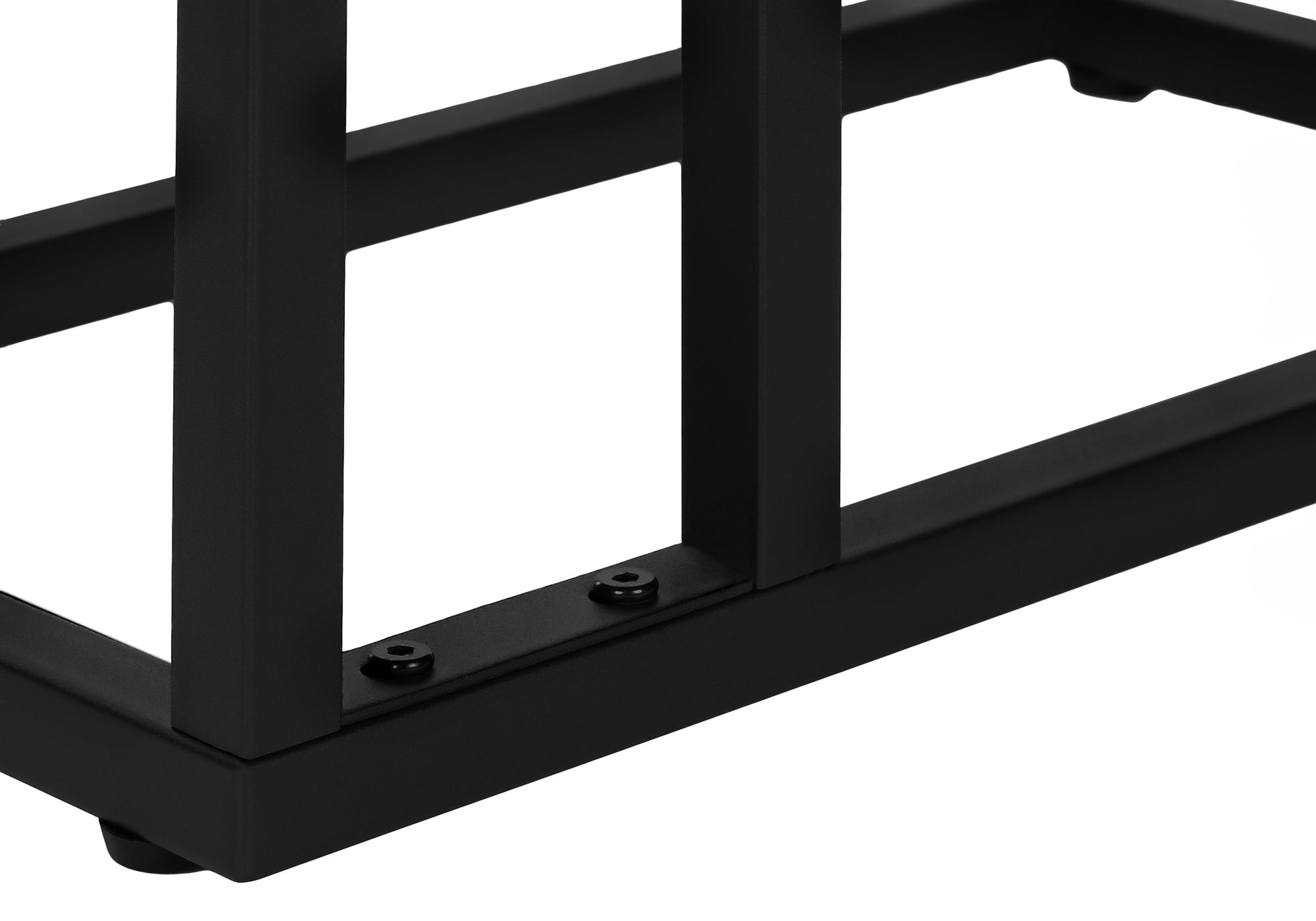 Accent Table - 25"H / Espresso / Black Metal-Accent Table-DECOROLALA