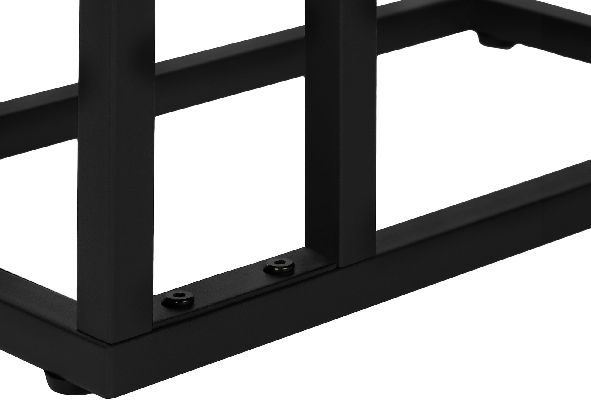 Accent Table - 25"H / Espresso / Black Metal-Accent Table-DECOROLALA