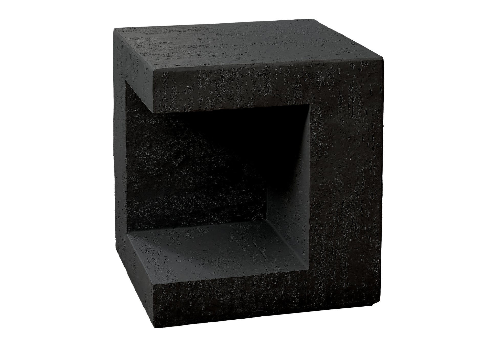Accent Table 25"H Grey Concrete-Look Cube-Accent Table-DECOROLALA