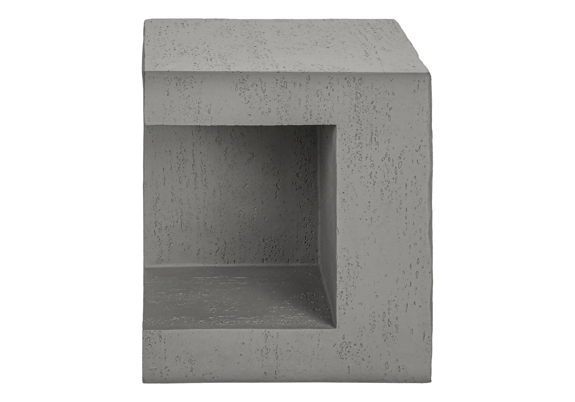 Accent Table 25"H Grey Concrete-Look Cube-Accent Table-DECOROLALA