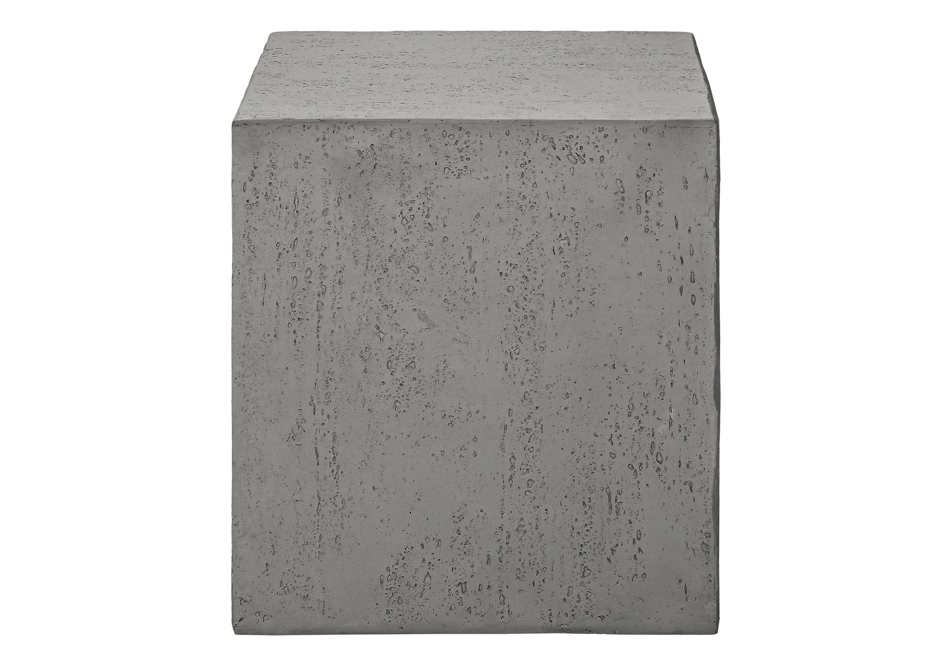 Accent Table 25"H Grey Concrete-Look Cube-Accent Table-DECOROLALA