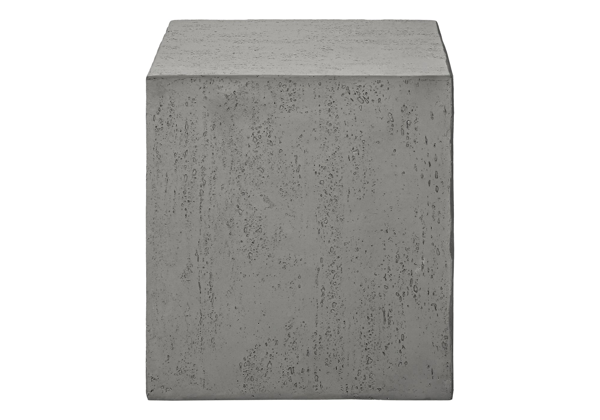 Accent Table 25"H Grey Concrete-Look Cube-Accent Table-DECOROLALA