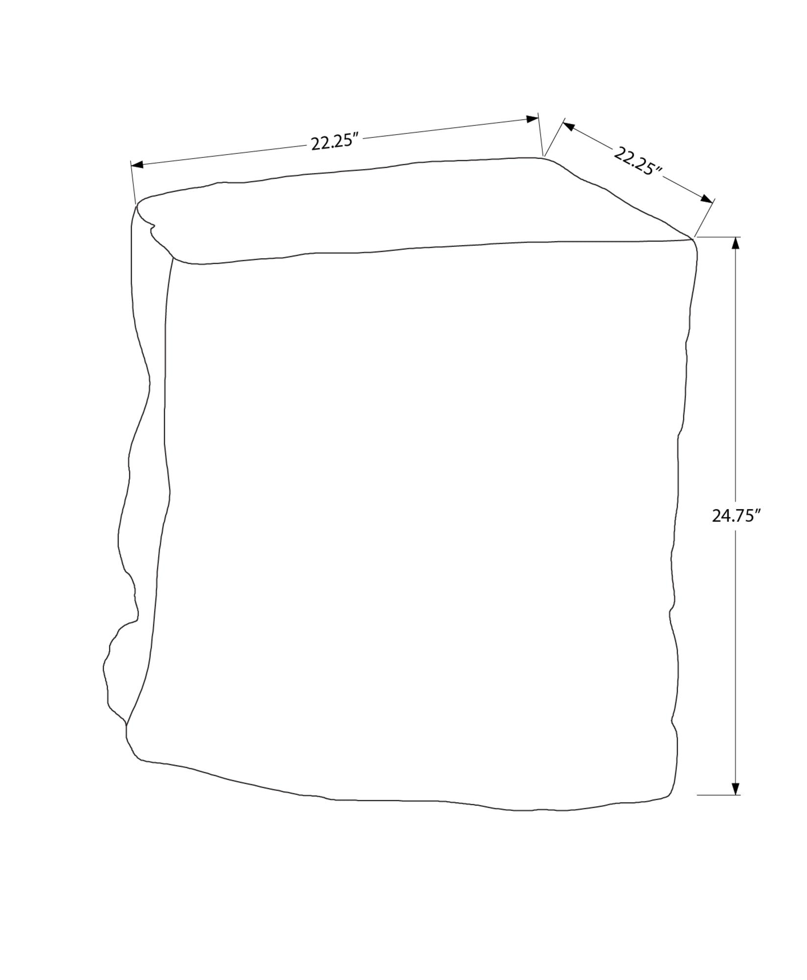Accent Table - 25"H / Grey Indoor Or Outdoor-Accent Table-DECOROLALA