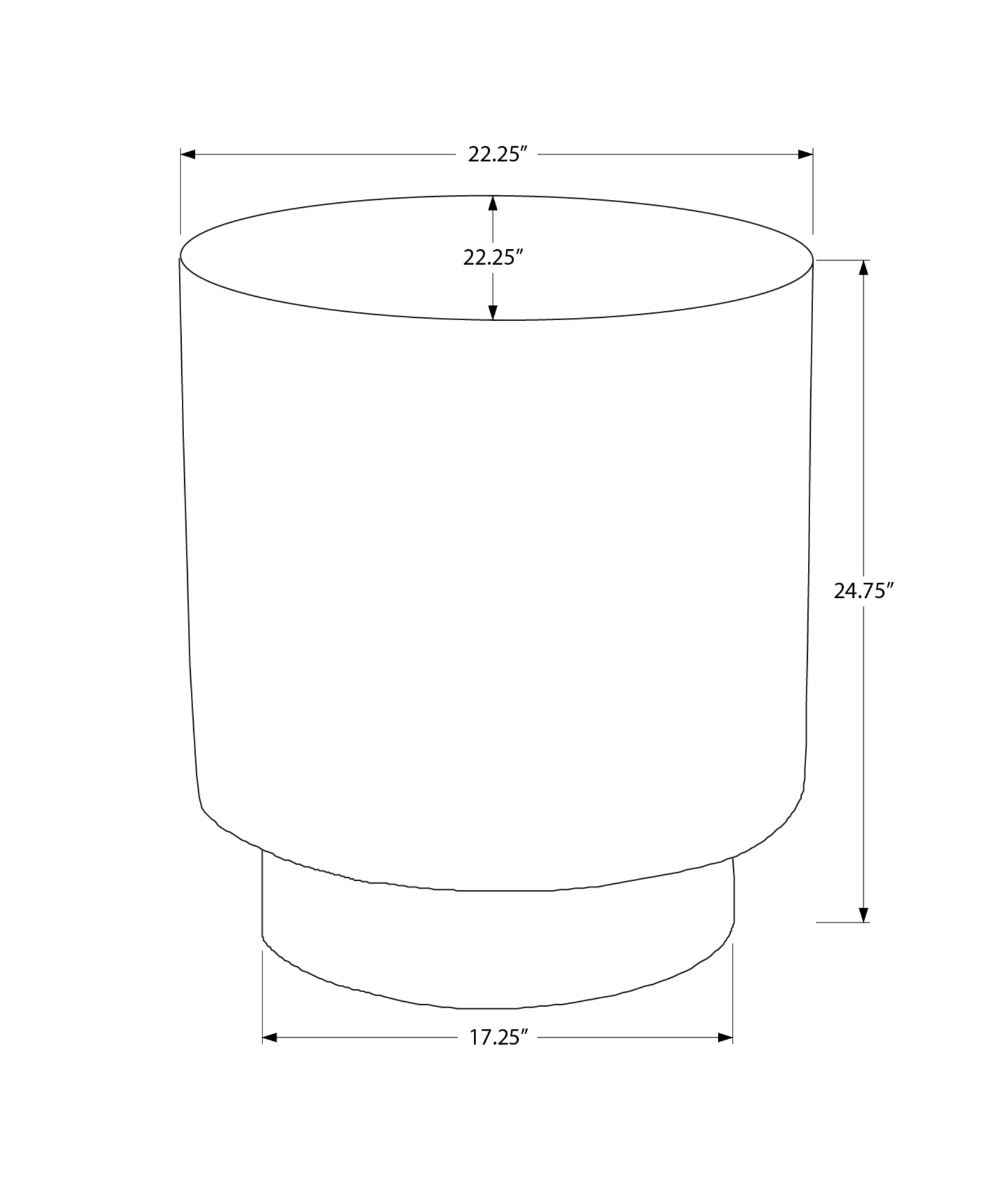 Accent Table - 25"H / Grey Indoor Or Outdoor-Accent Table-DECOROLALA