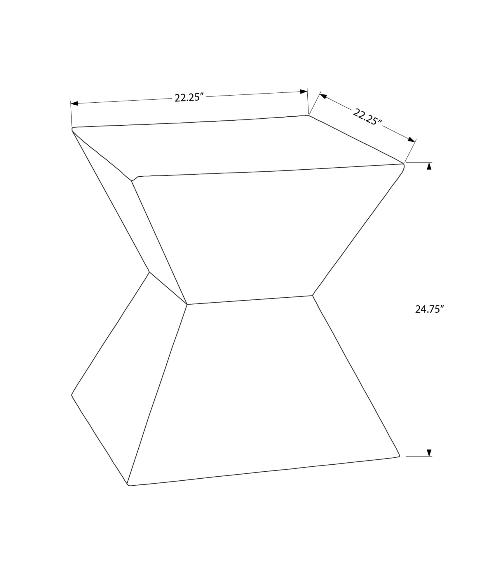 Accent Table - 25"H / Grey Indoor Or Outdoor-Accent Table-DECOROLALA