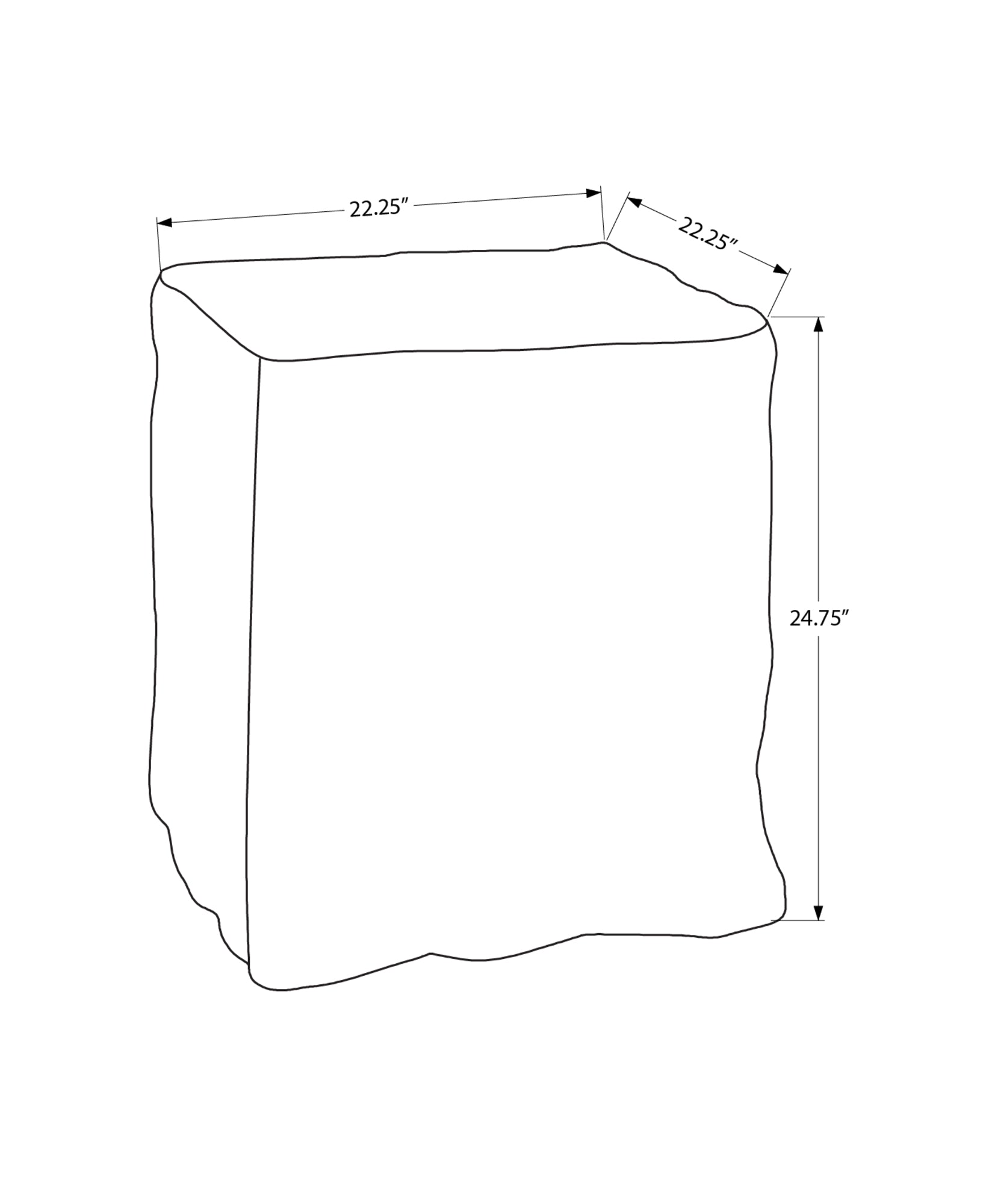 Accent Table - 25"H / Grey Indoor Or Outdoor-Accent Table-DECOROLALA