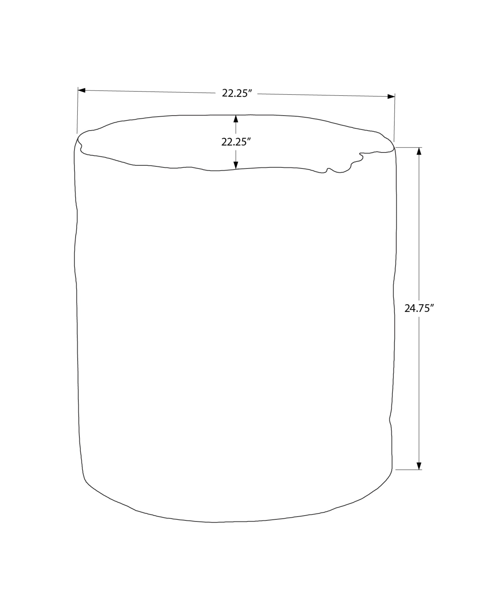Accent Table - 25"H / Grey Indoor Or Outdoor-Accent Table-DECOROLALA
