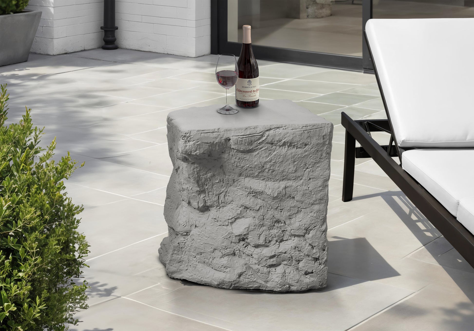Accent Table 25"H Grey Indoor/Outdoor-Accent Table-DECOROLALA