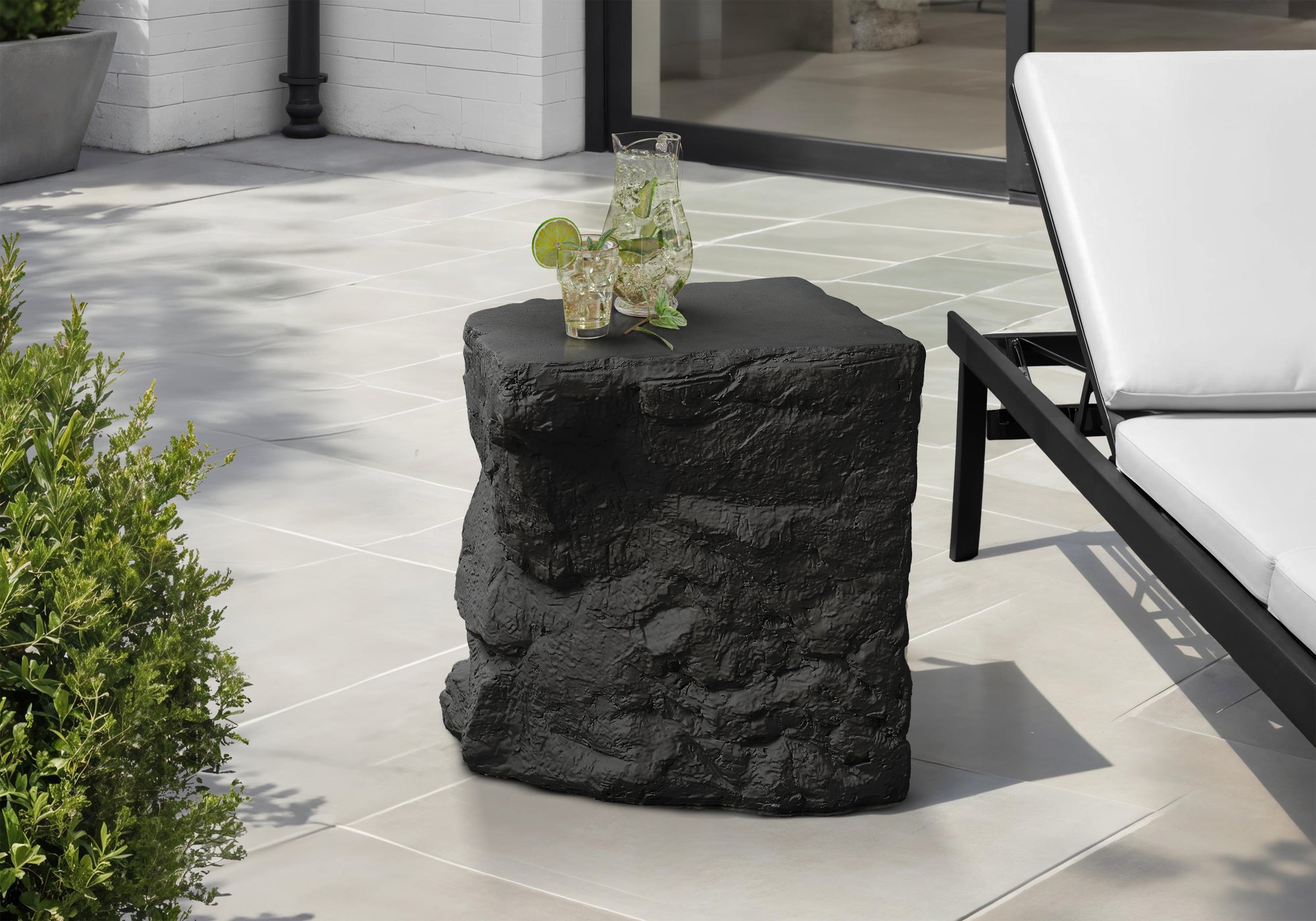 Accent Table 25"H Grey Indoor/Outdoor-Accent Table-DECOROLALA