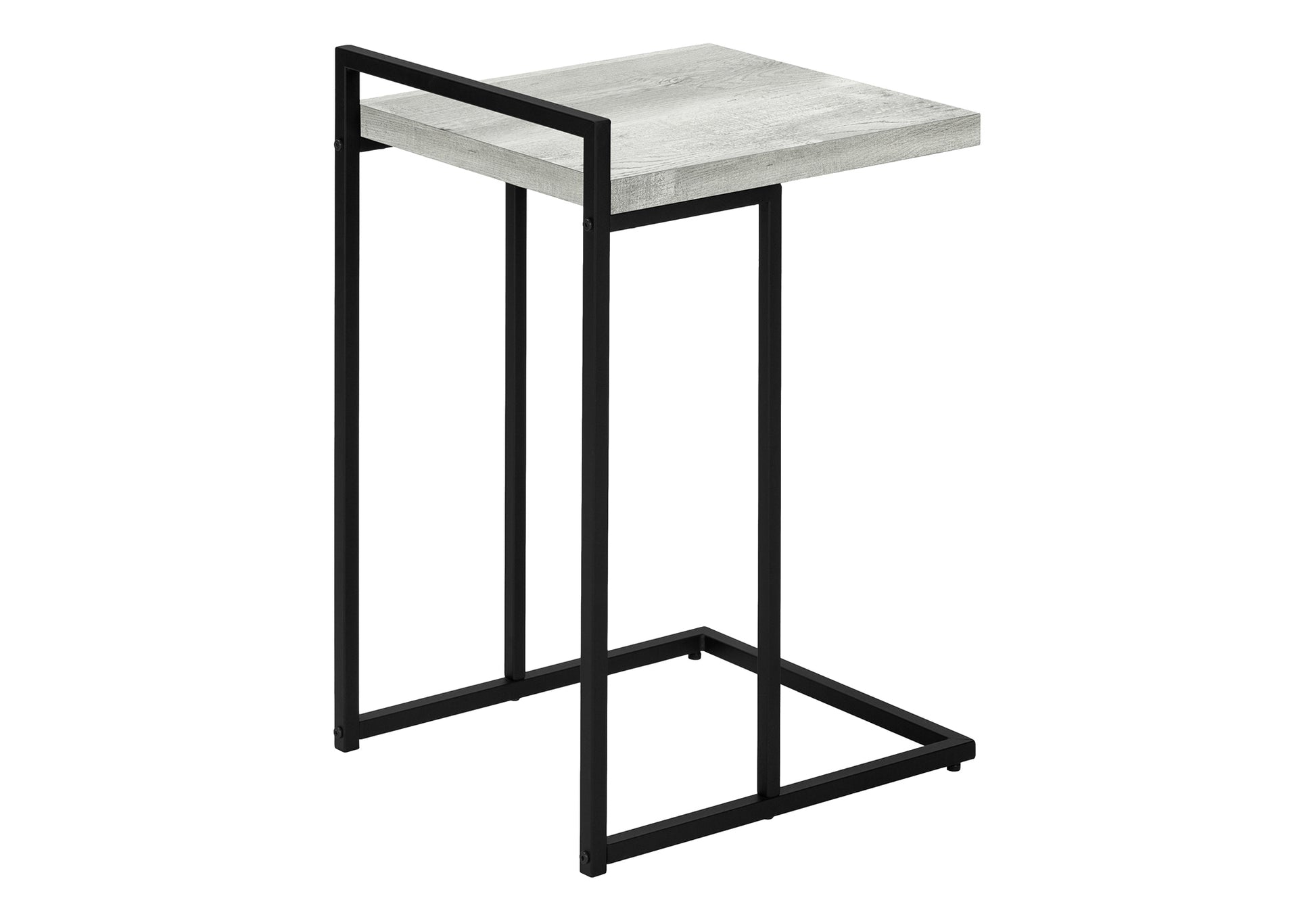 Accent Table - 25"H / Grey Reclaimed Wood / Black Metal-Accent Table-DECOROLALA