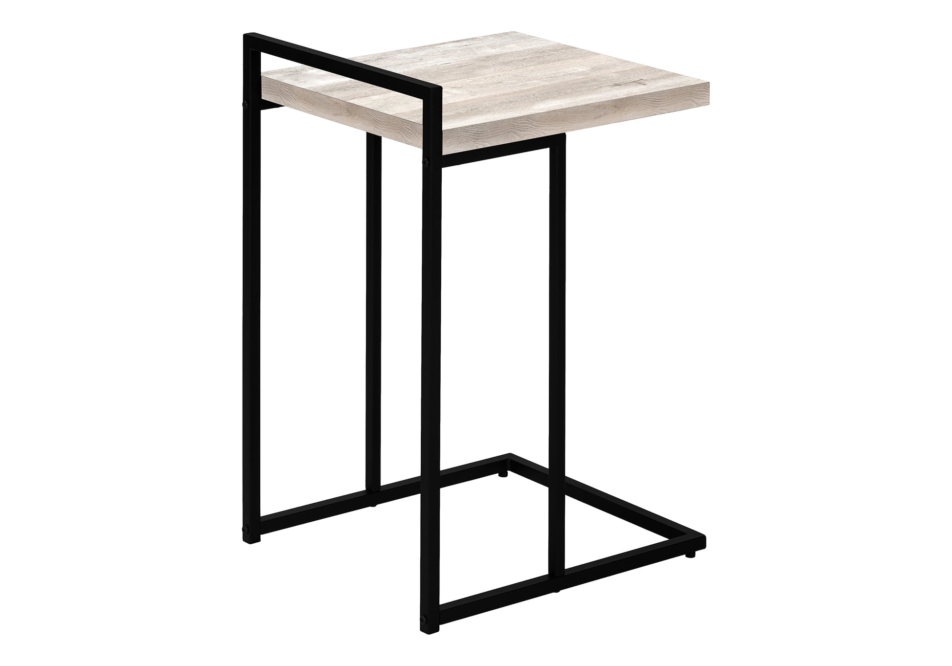 Accent Table - 25"H / Grey Reclaimed Wood / Black Metal-Accent Table-DECOROLALA
