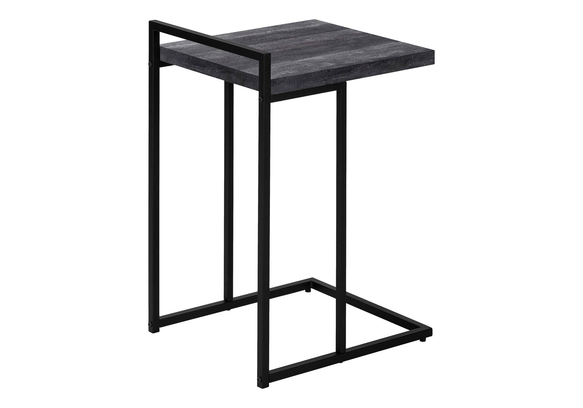 Accent Table - 25"H / Grey Reclaimed Wood / Black Metal-Accent Table-DECOROLALA
