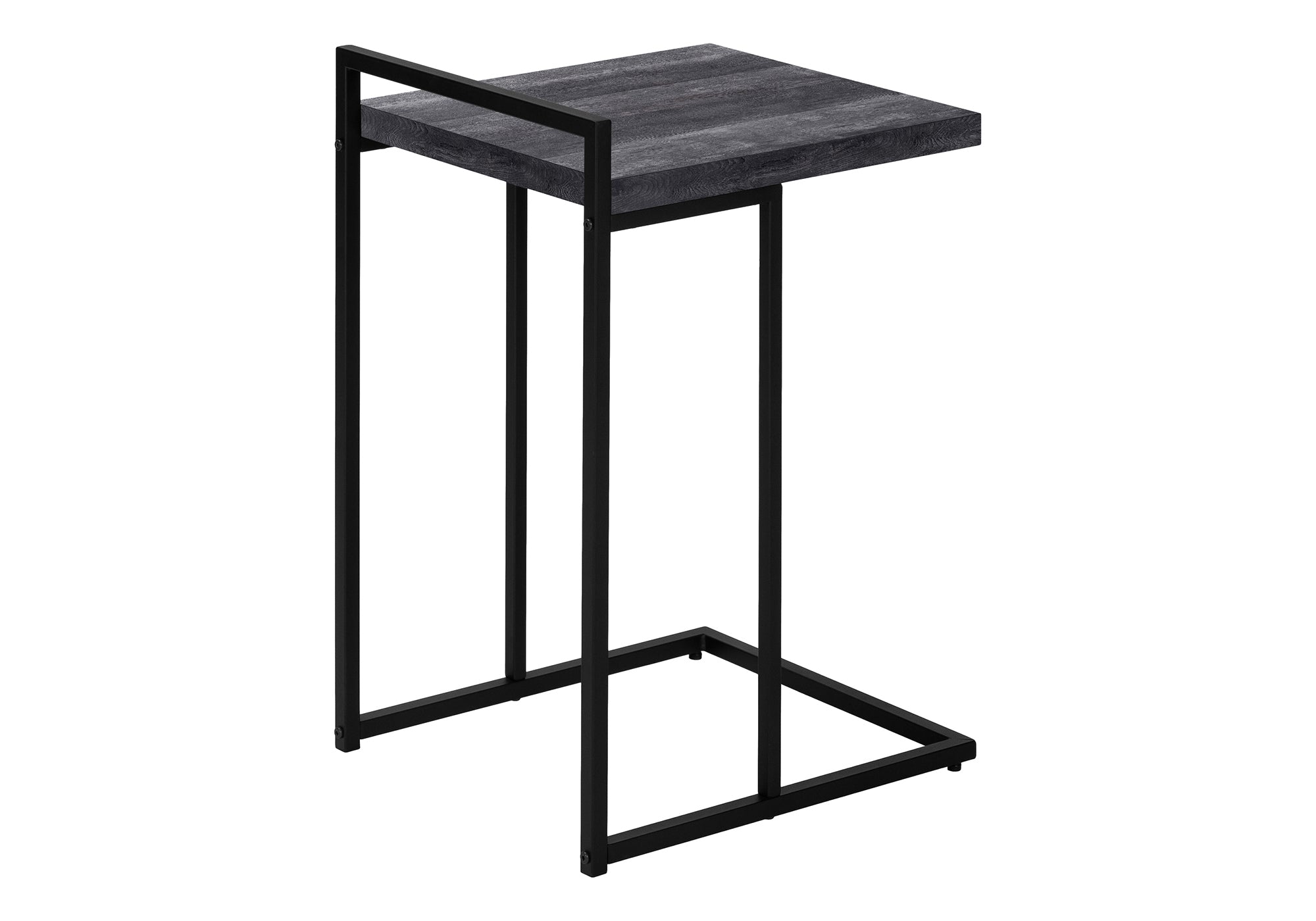 Accent Table - 25"H / Grey Reclaimed Wood / Black Metal-Accent Table-DECOROLALA