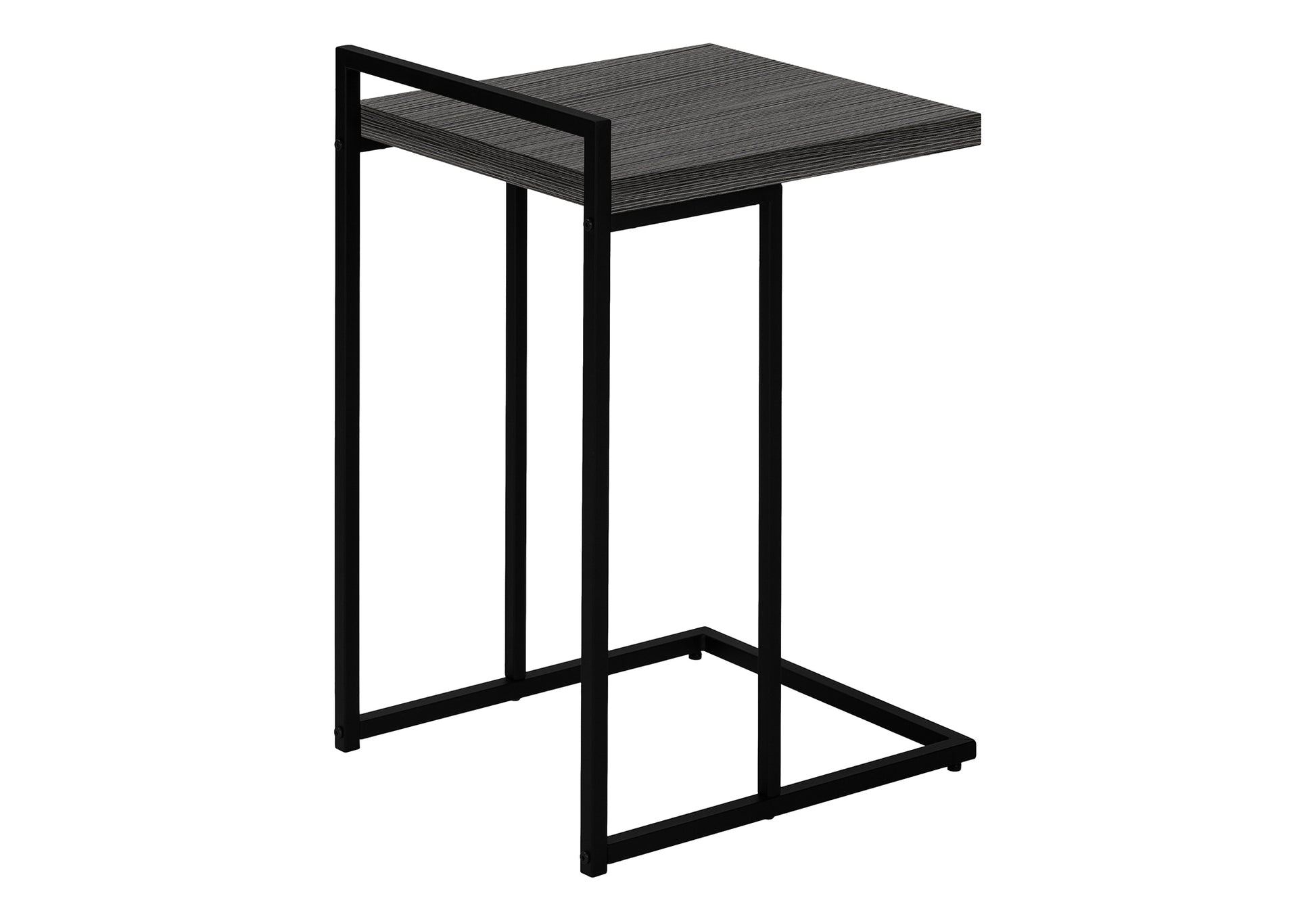 Accent Table - 25"H / Grey Reclaimed Wood / Black Metal-Accent Table-DECOROLALA