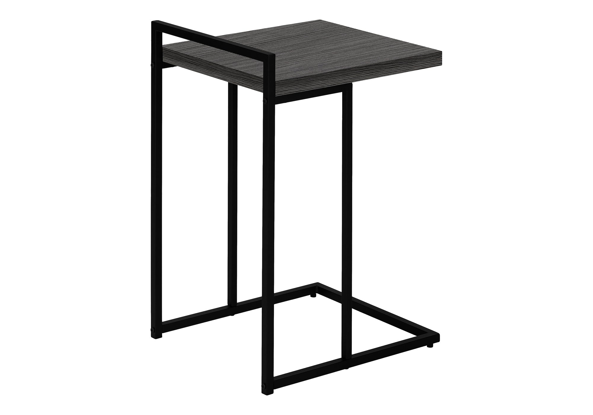 Accent Table - 25"H / Grey Reclaimed Wood / Black Metal-Accent Table-DECOROLALA