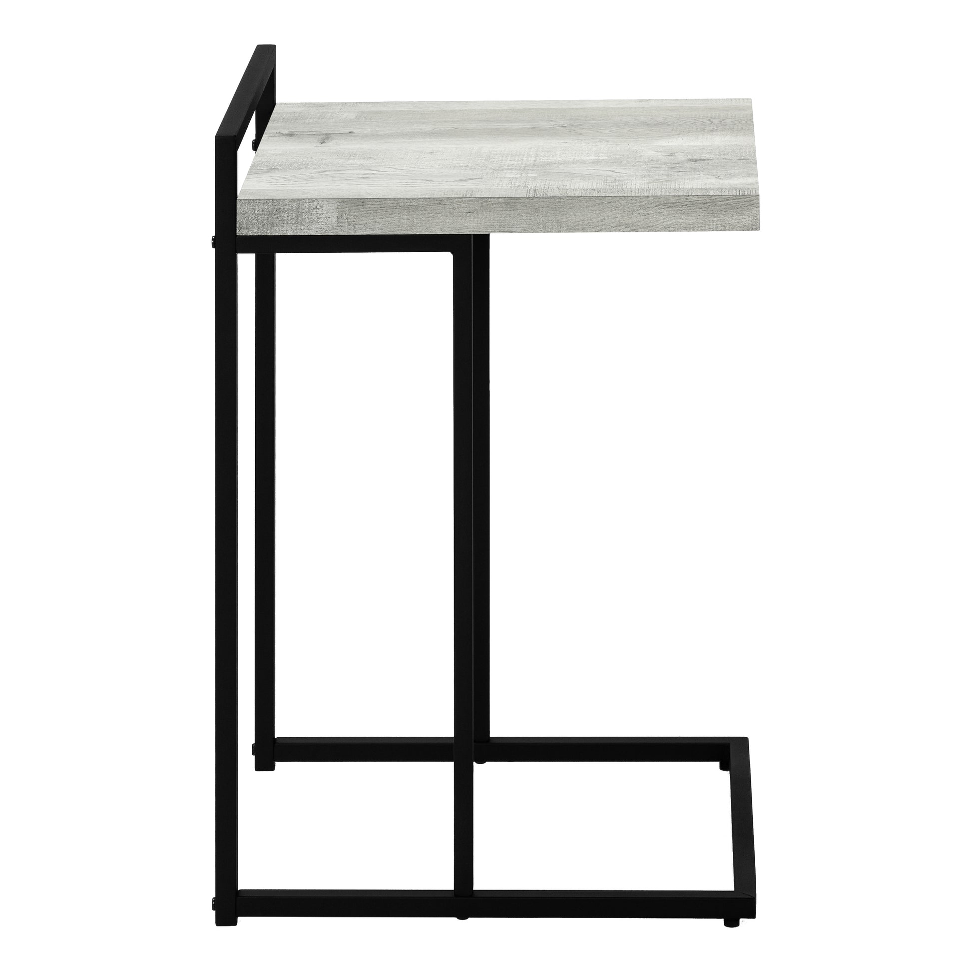 Accent Table - 25"H / Grey Reclaimed Wood / Black Metal-Accent Table-DECOROLALA