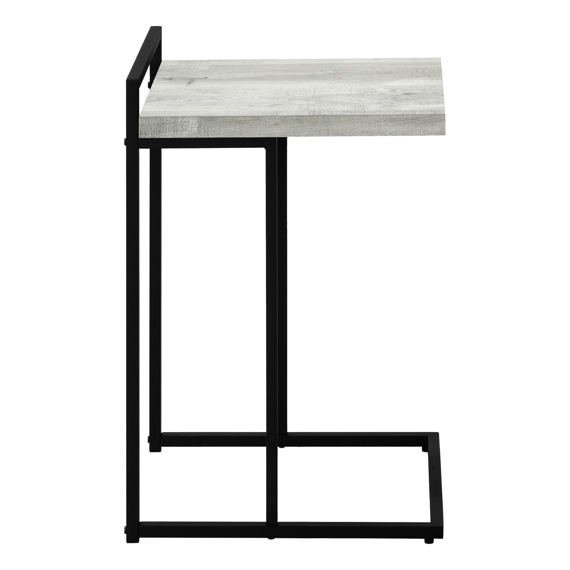 Accent Table - 25"H / Grey Reclaimed Wood / Black Metal-Accent Table-DECOROLALA
