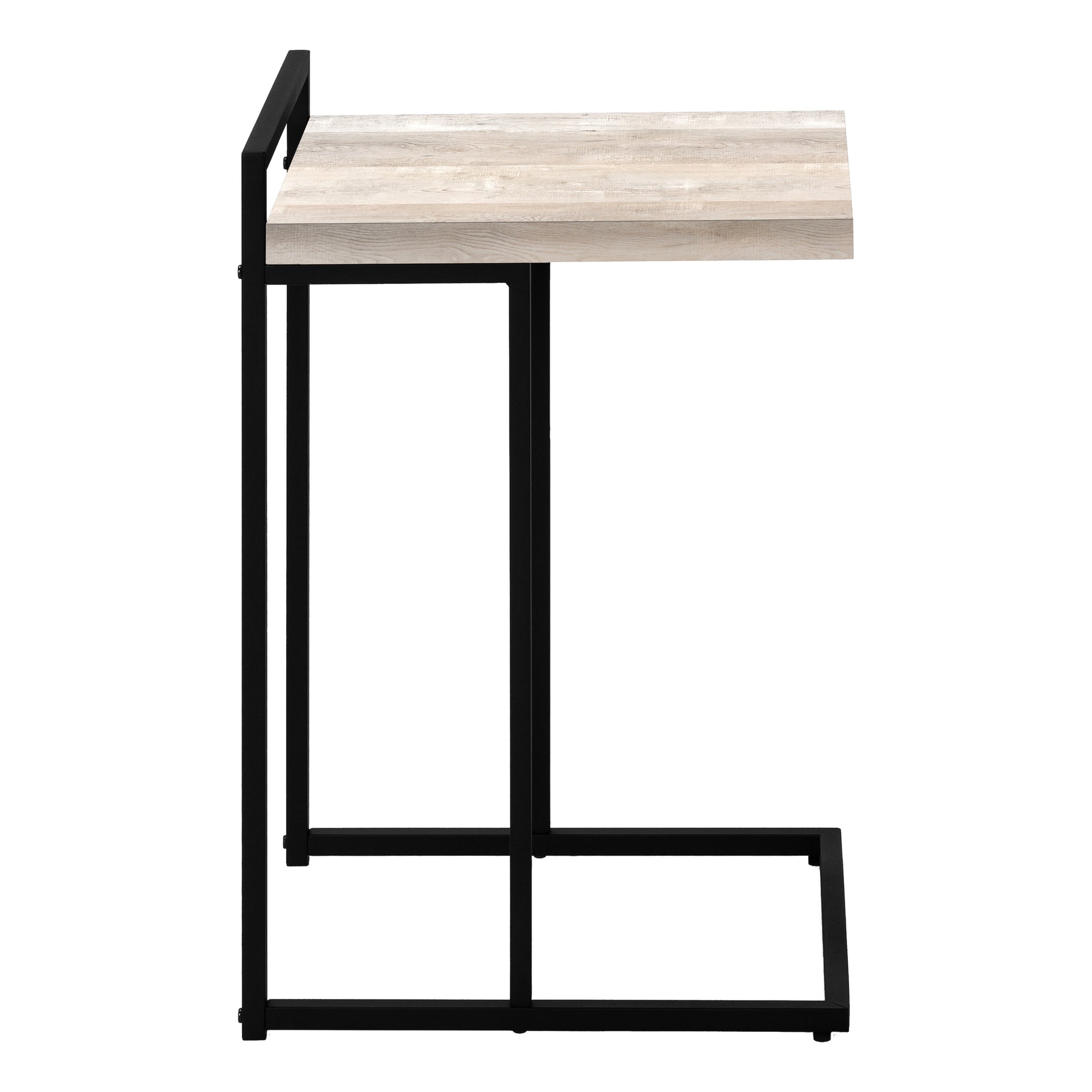 Accent Table - 25"H / Grey Reclaimed Wood / Black Metal-Accent Table-DECOROLALA
