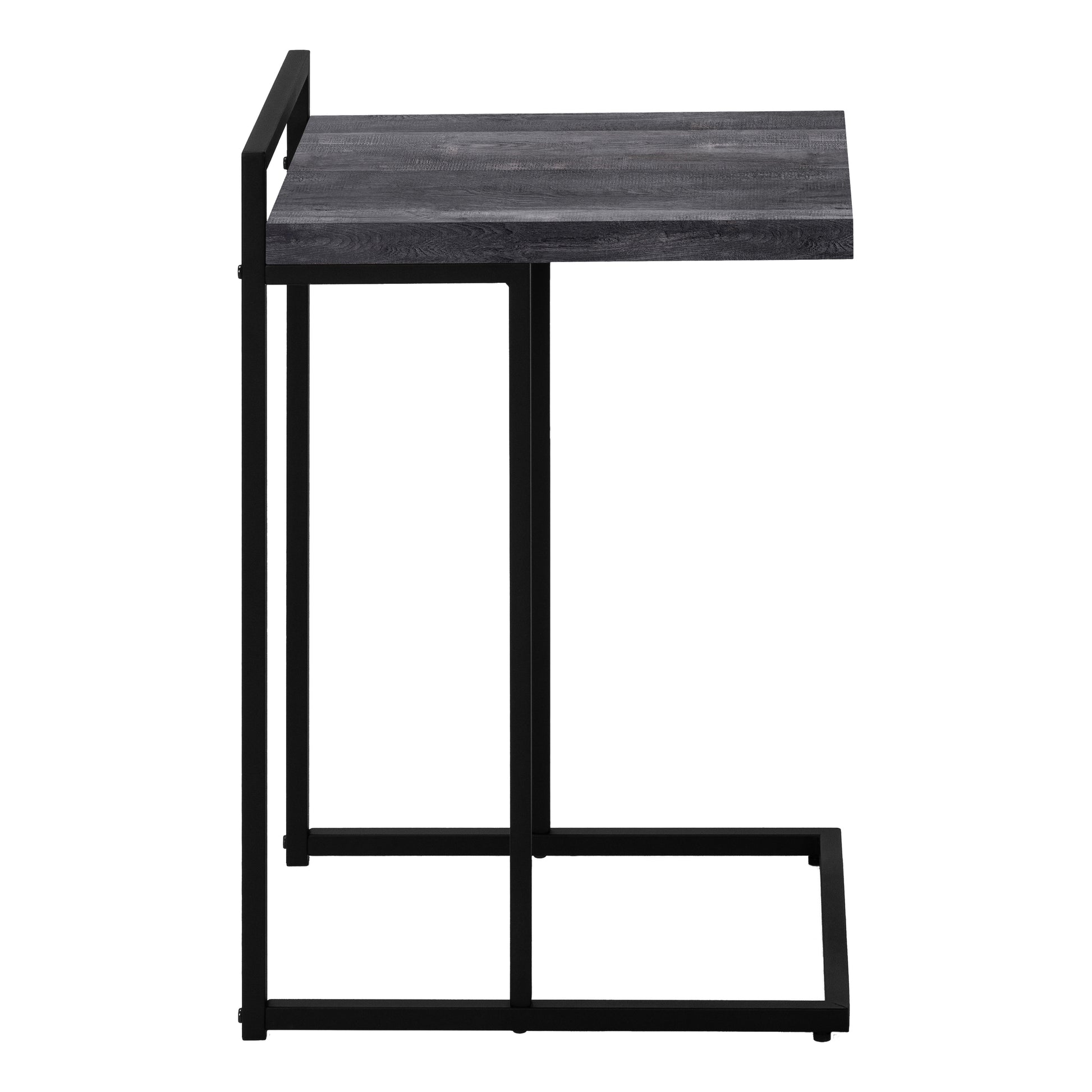 Accent Table - 25"H / Grey Reclaimed Wood / Black Metal-Accent Table-DECOROLALA