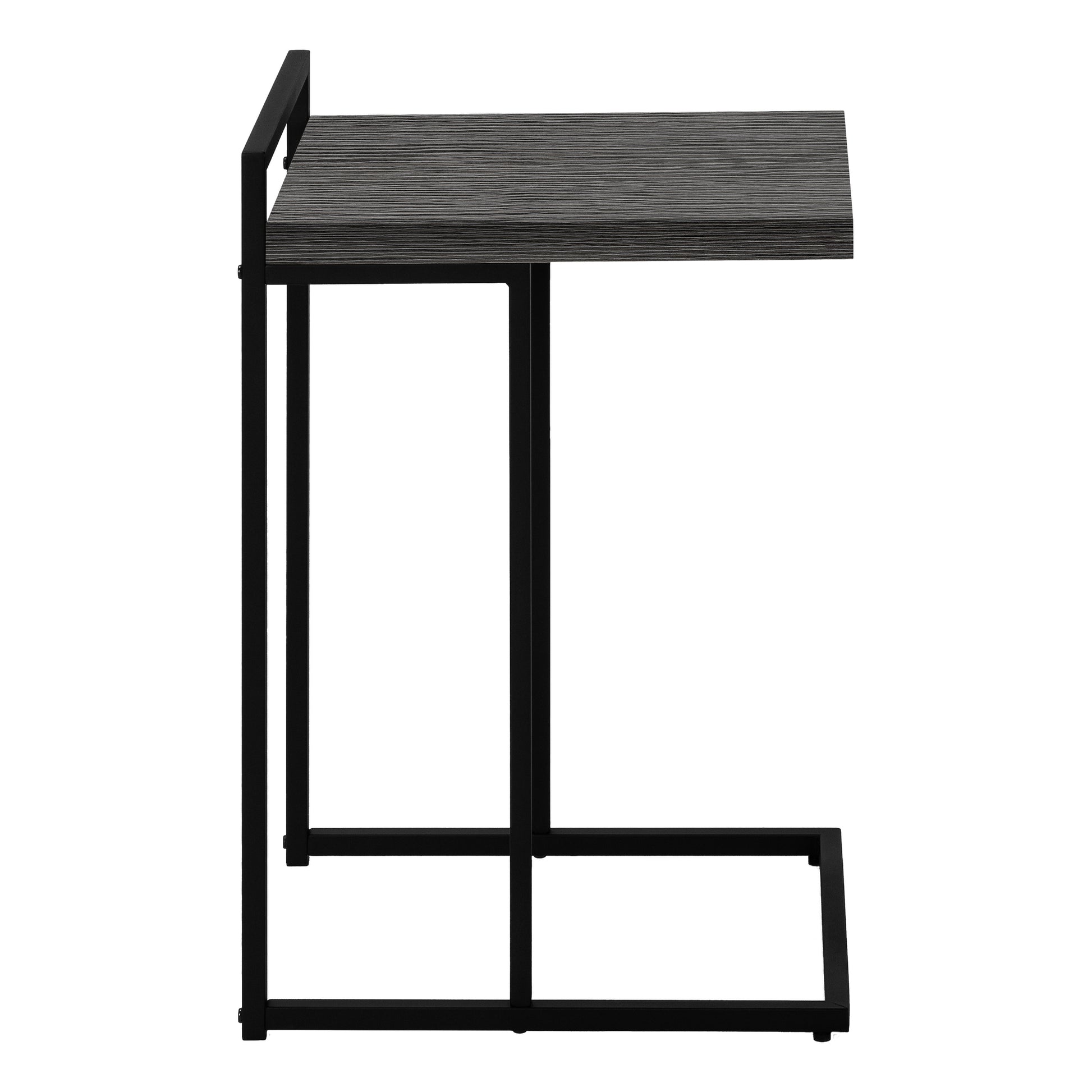 Accent Table - 25"H / Grey Reclaimed Wood / Black Metal-Accent Table-DECOROLALA