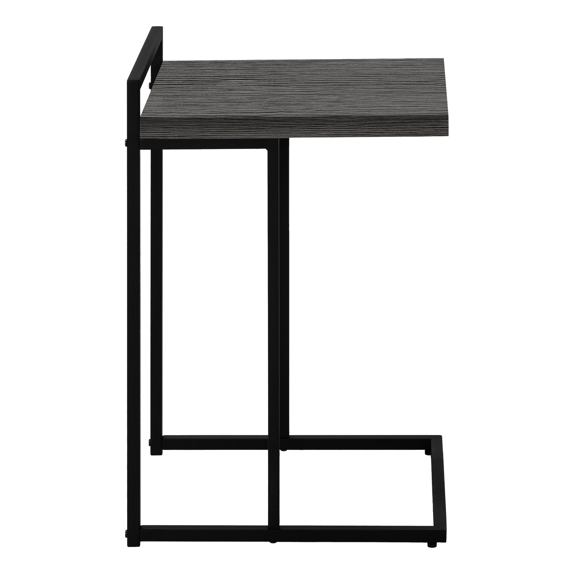 Accent Table - 25"H / Grey Reclaimed Wood / Black Metal-Accent Table-DECOROLALA