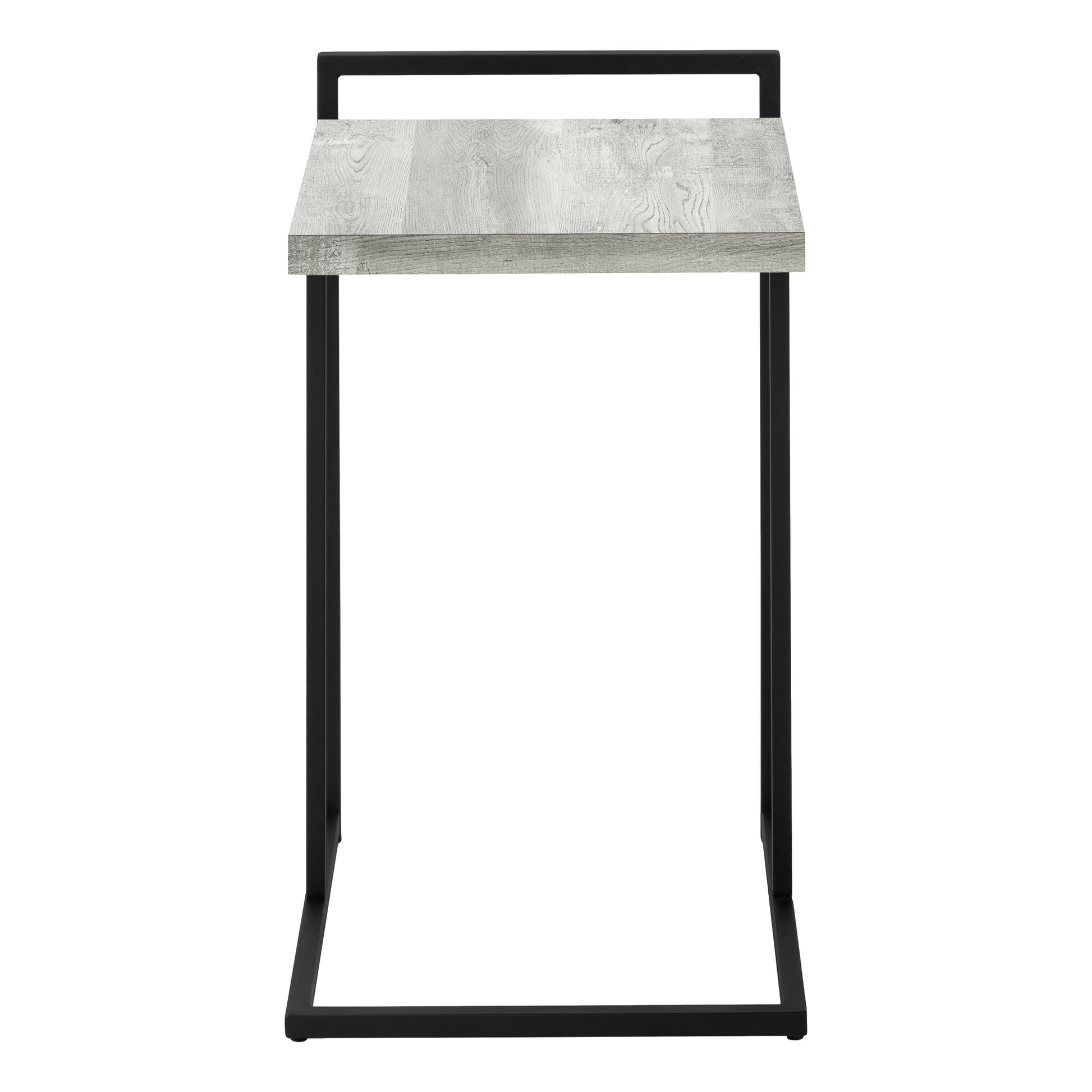 Accent Table - 25"H / Grey Reclaimed Wood / Black Metal-Accent Table-DECOROLALA