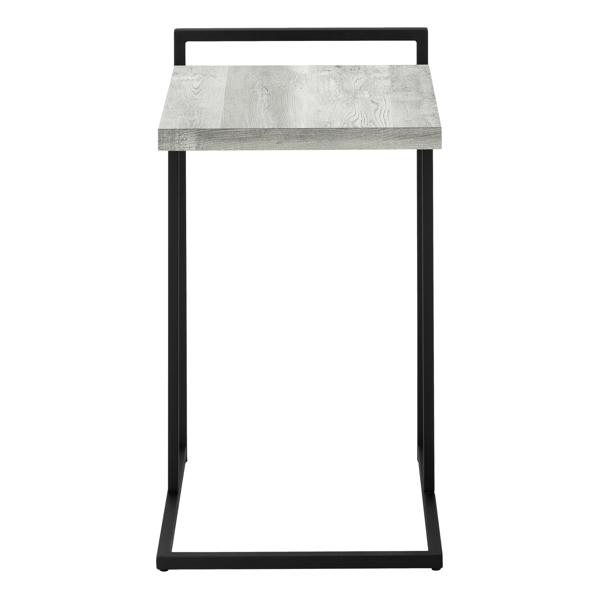 Accent Table - 25"H / Grey Reclaimed Wood / Black Metal-Accent Table-DECOROLALA
