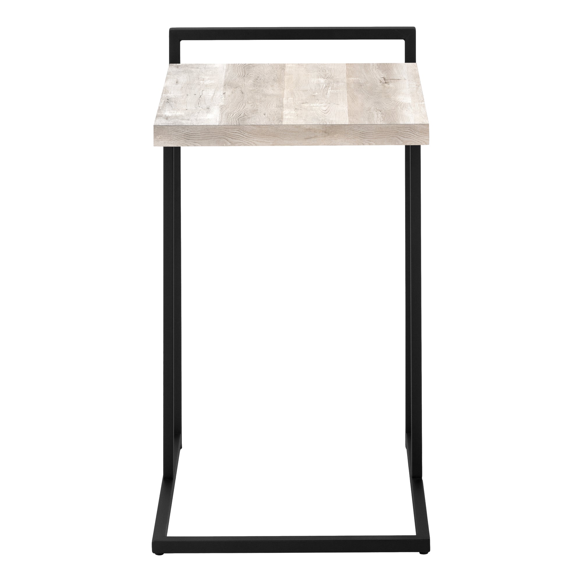 Accent Table - 25"H / Grey Reclaimed Wood / Black Metal-Accent Table-DECOROLALA