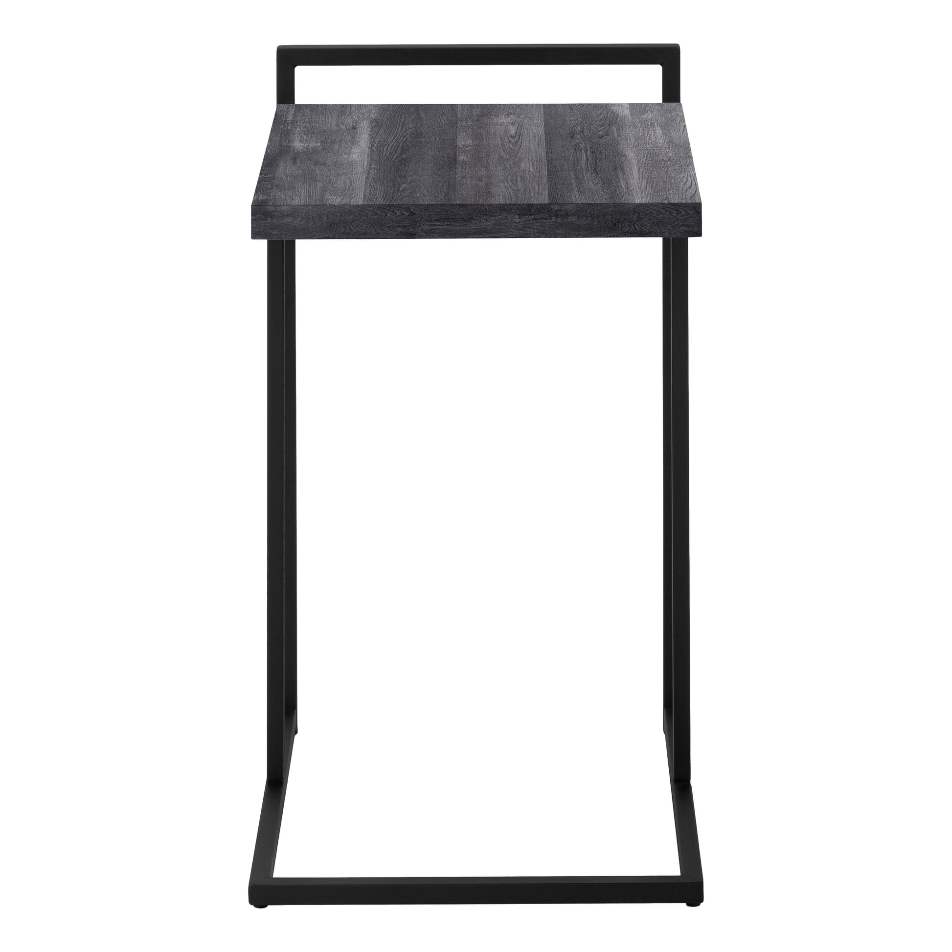 Accent Table - 25"H / Grey Reclaimed Wood / Black Metal-Accent Table-DECOROLALA