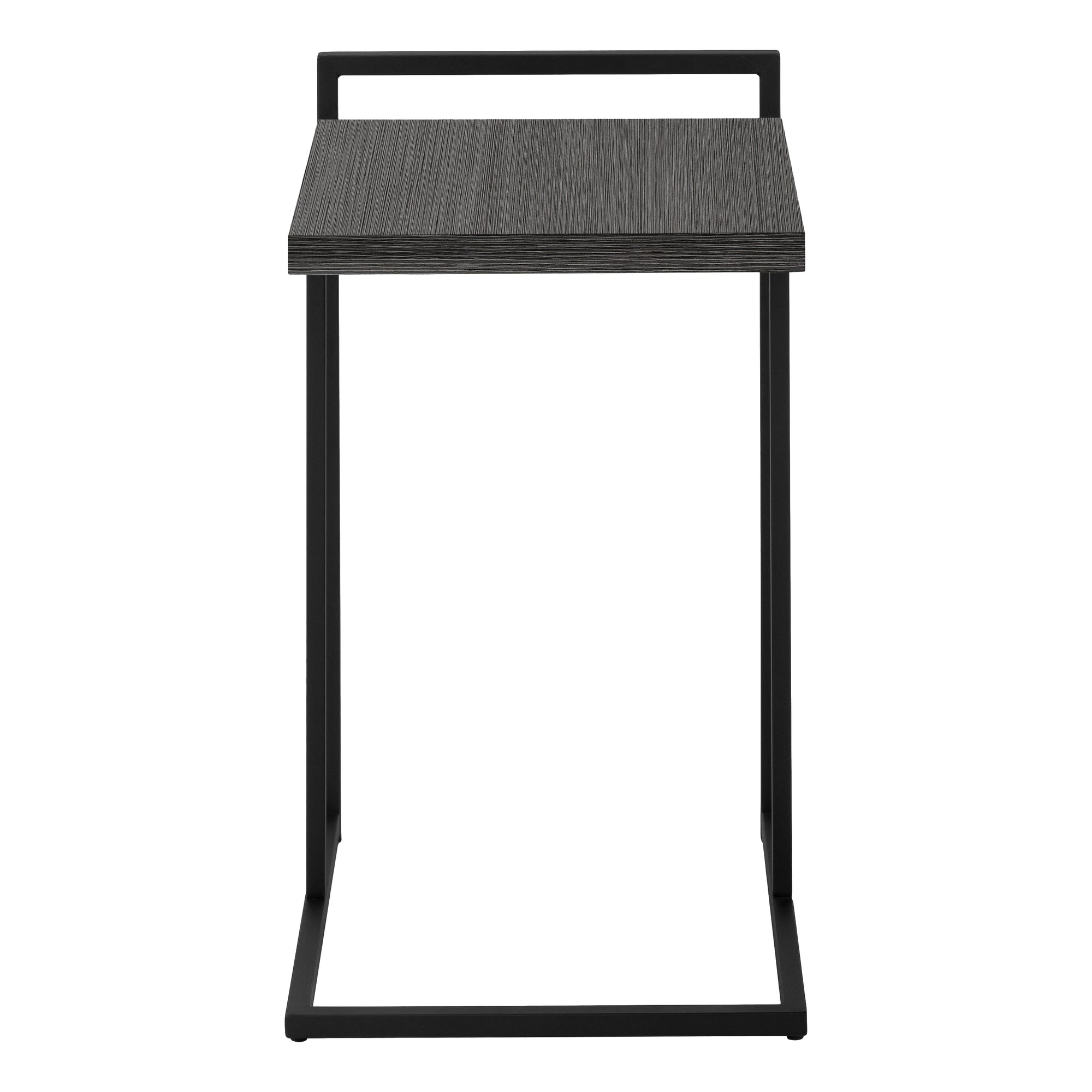 Accent Table - 25"H / Grey Reclaimed Wood / Black Metal-Accent Table-DECOROLALA