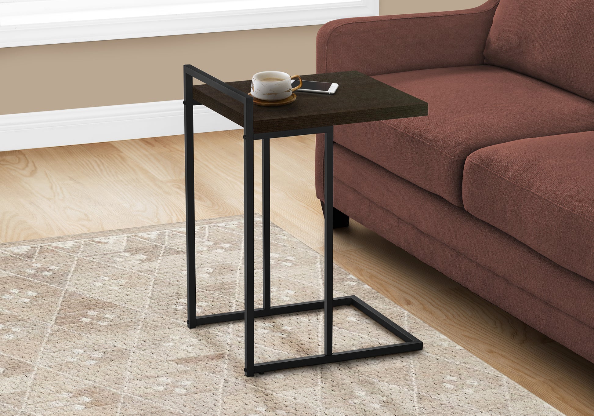 Accent Table - 25"H / Grey Reclaimed Wood / Black Metal-Accent Table-DECOROLALA