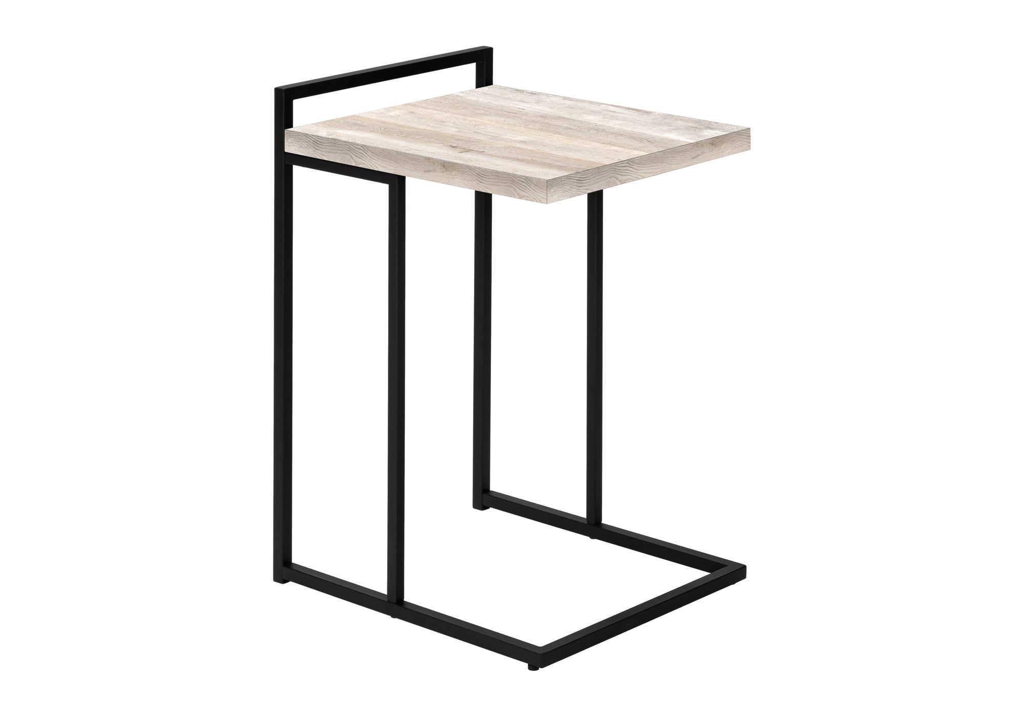 Accent Table - 25"H / Grey Reclaimed Wood / Black Metal-Accent Table-DECOROLALA