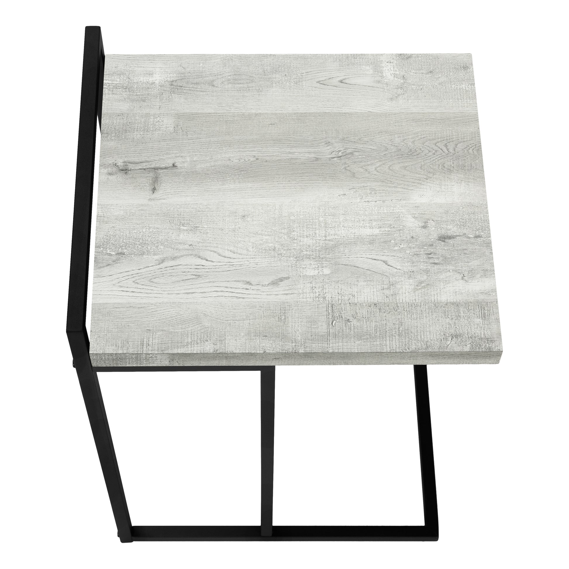 Accent Table - 25"H / Grey Reclaimed Wood / Black Metal-Accent Table-DECOROLALA