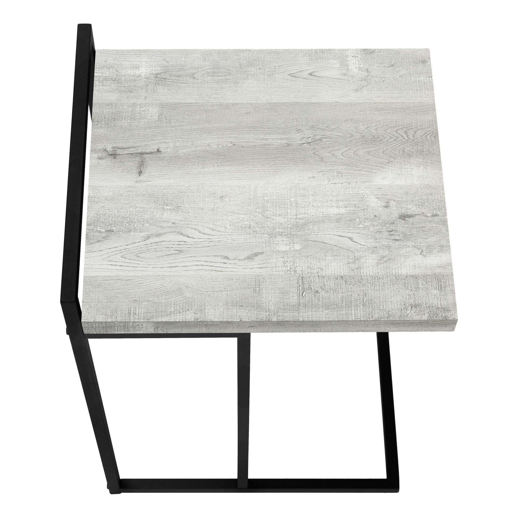 Accent Table - 25"H / Grey Reclaimed Wood / Black Metal-Accent Table-DECOROLALA
