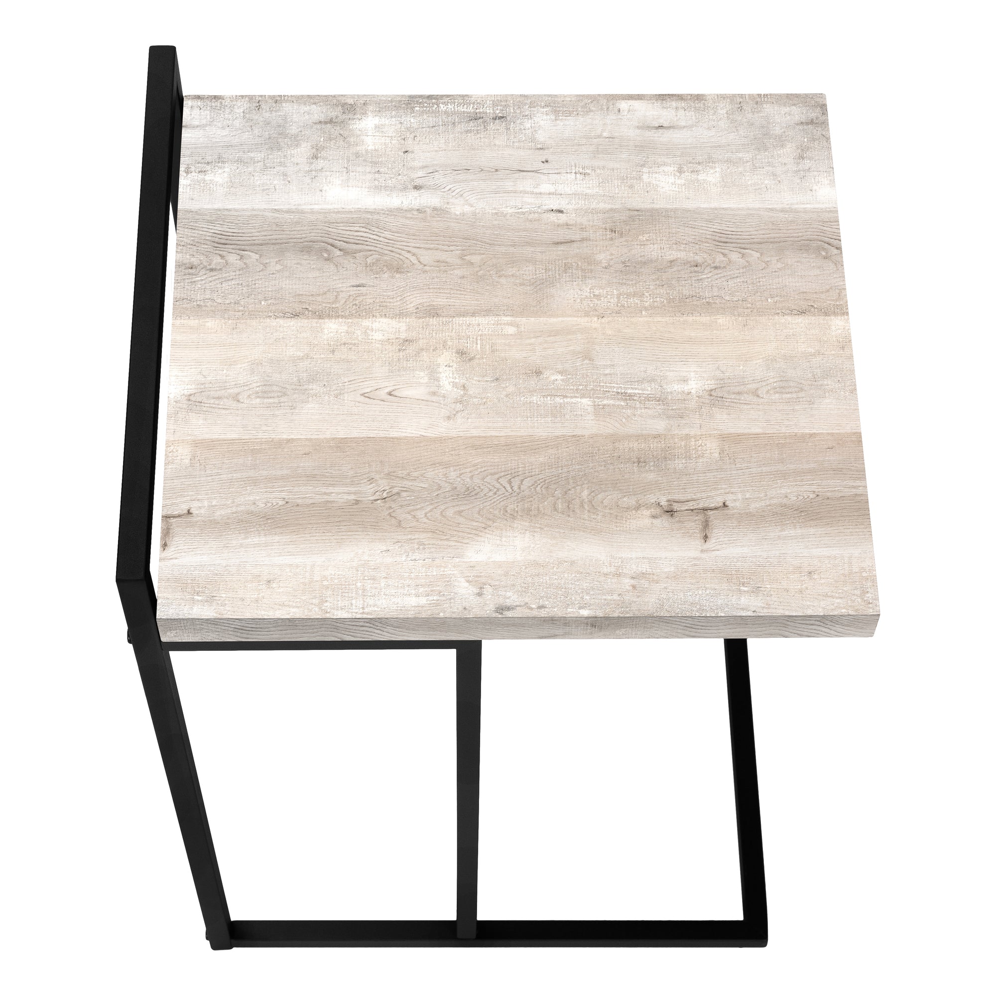 Accent Table - 25"H / Grey Reclaimed Wood / Black Metal-Accent Table-DECOROLALA