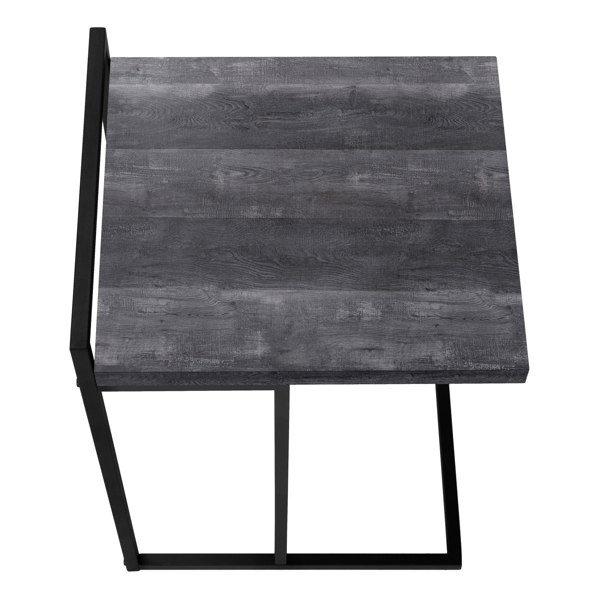 Accent Table - 25"H / Grey Reclaimed Wood / Black Metal-Accent Table-DECOROLALA
