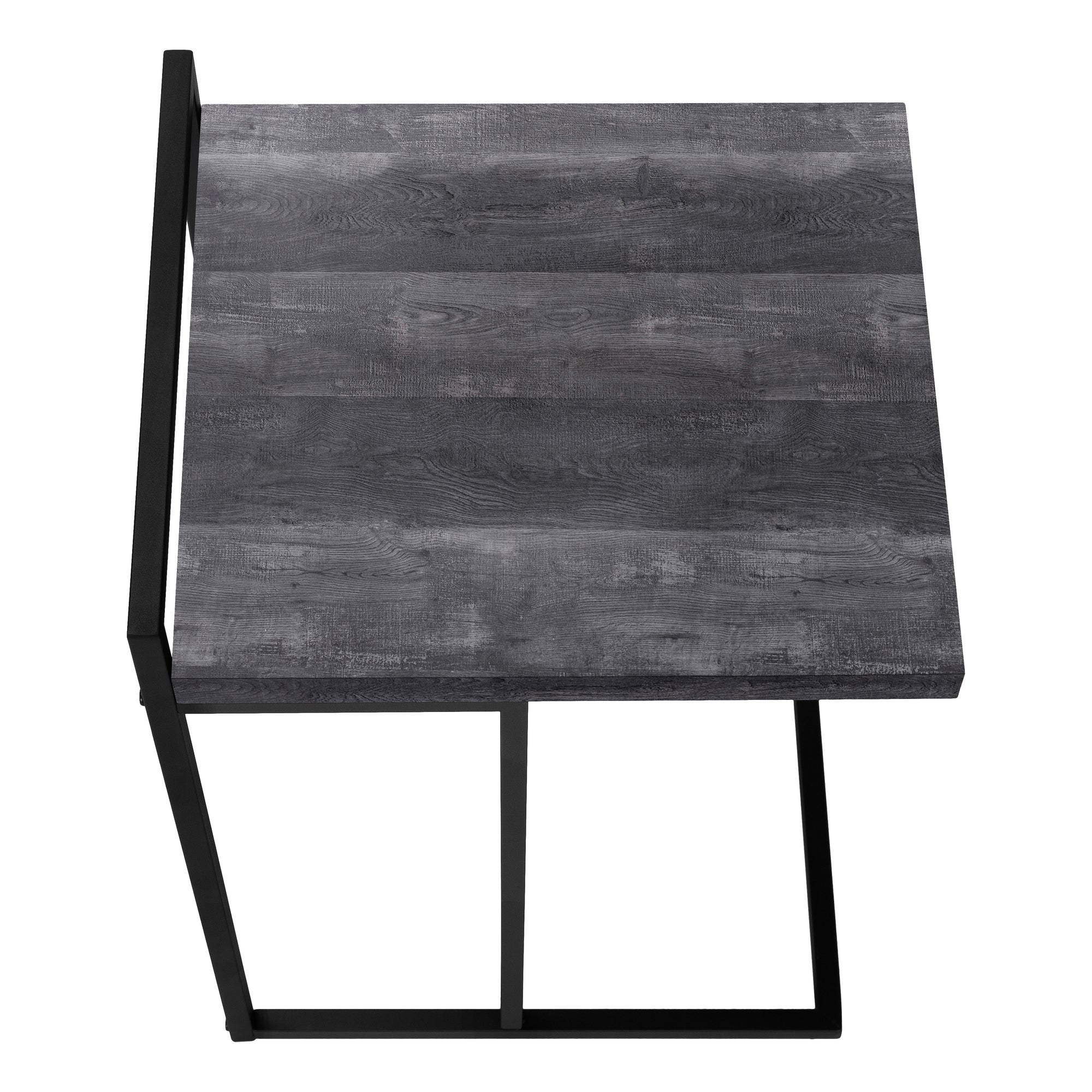 Accent Table - 25"H / Grey Reclaimed Wood / Black Metal-Accent Table-DECOROLALA