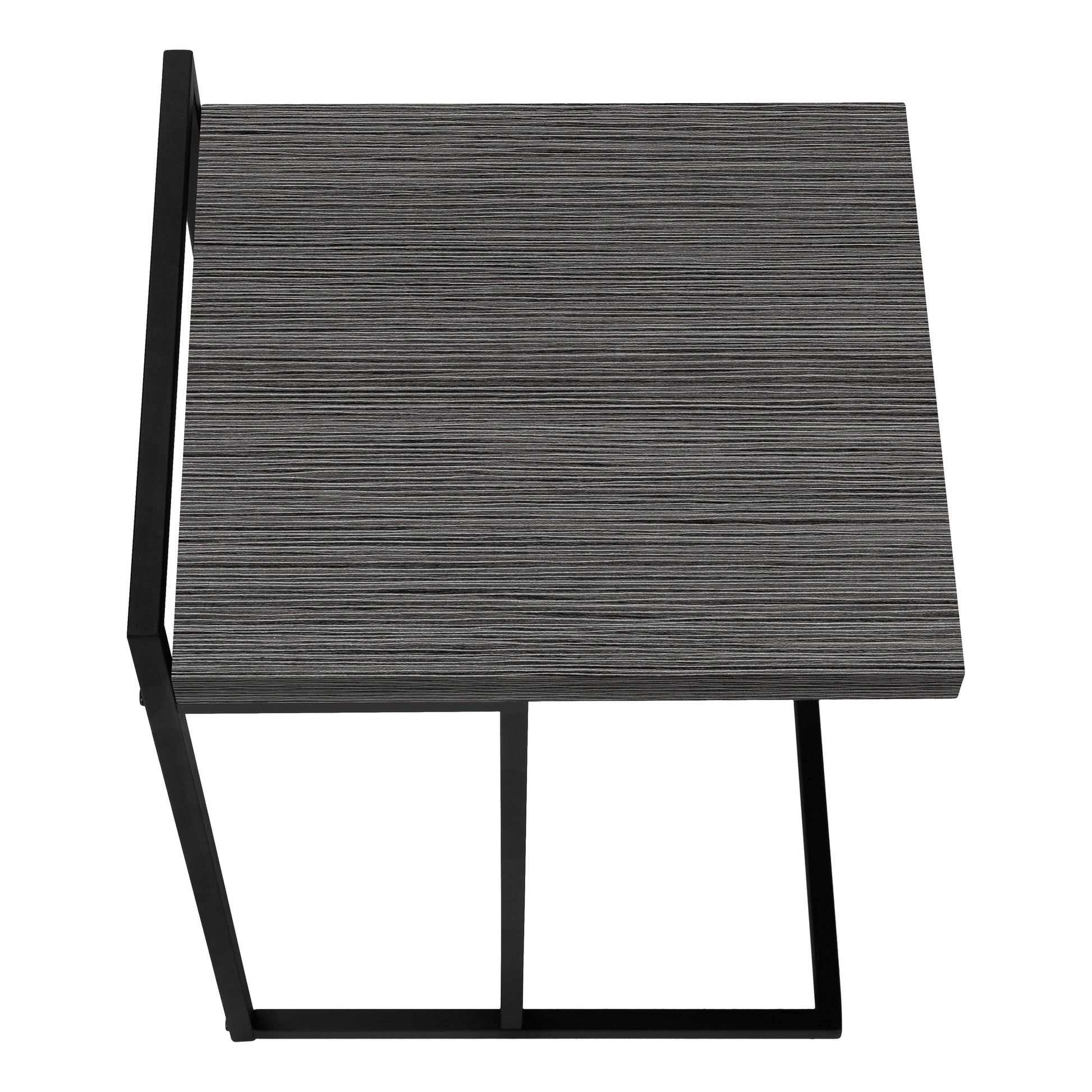 Accent Table - 25"H / Grey Reclaimed Wood / Black Metal-Accent Table-DECOROLALA