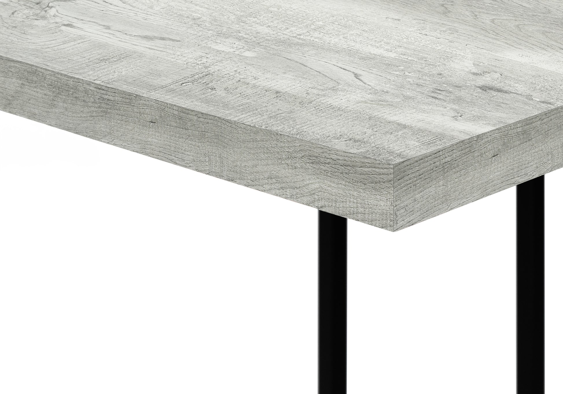 Accent Table - 25"H / Grey Reclaimed Wood / Black Metal-Accent Table-DECOROLALA