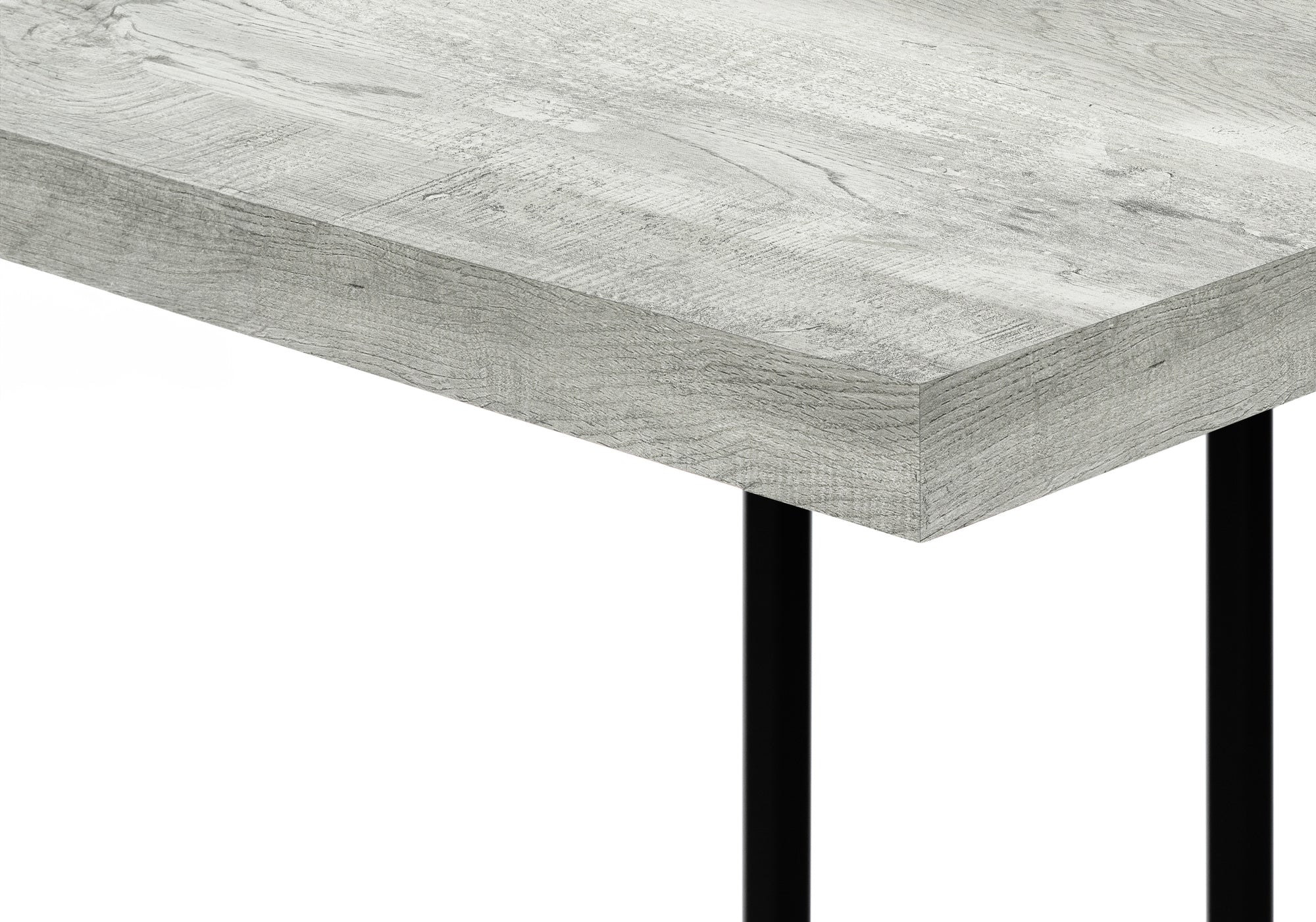 Accent Table - 25"H / Grey Reclaimed Wood / Black Metal-Accent Table-DECOROLALA