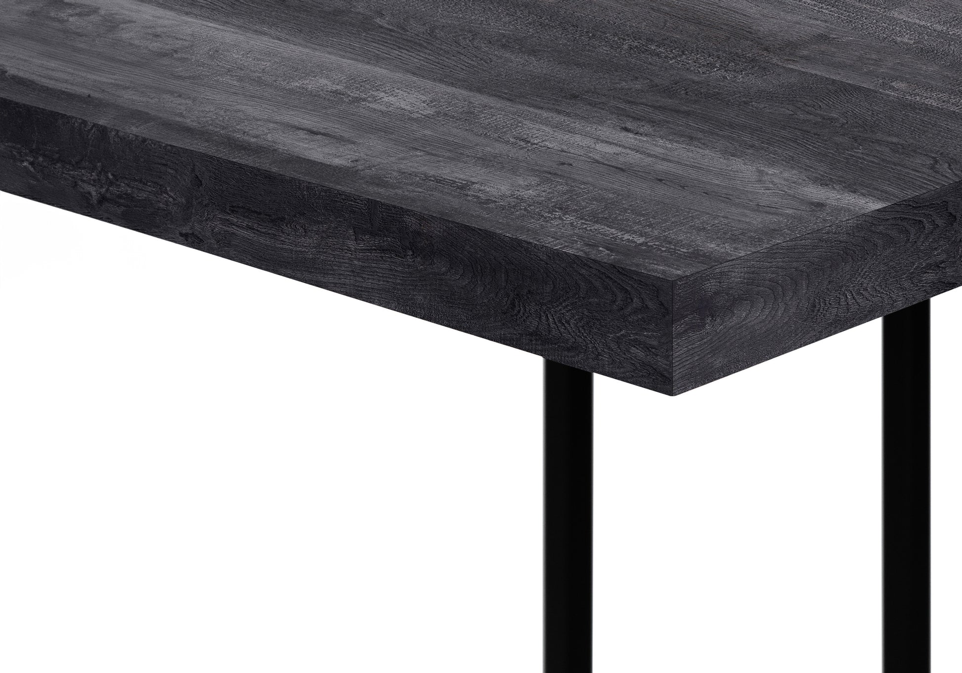 Accent Table - 25"H / Grey Reclaimed Wood / Black Metal-Accent Table-DECOROLALA