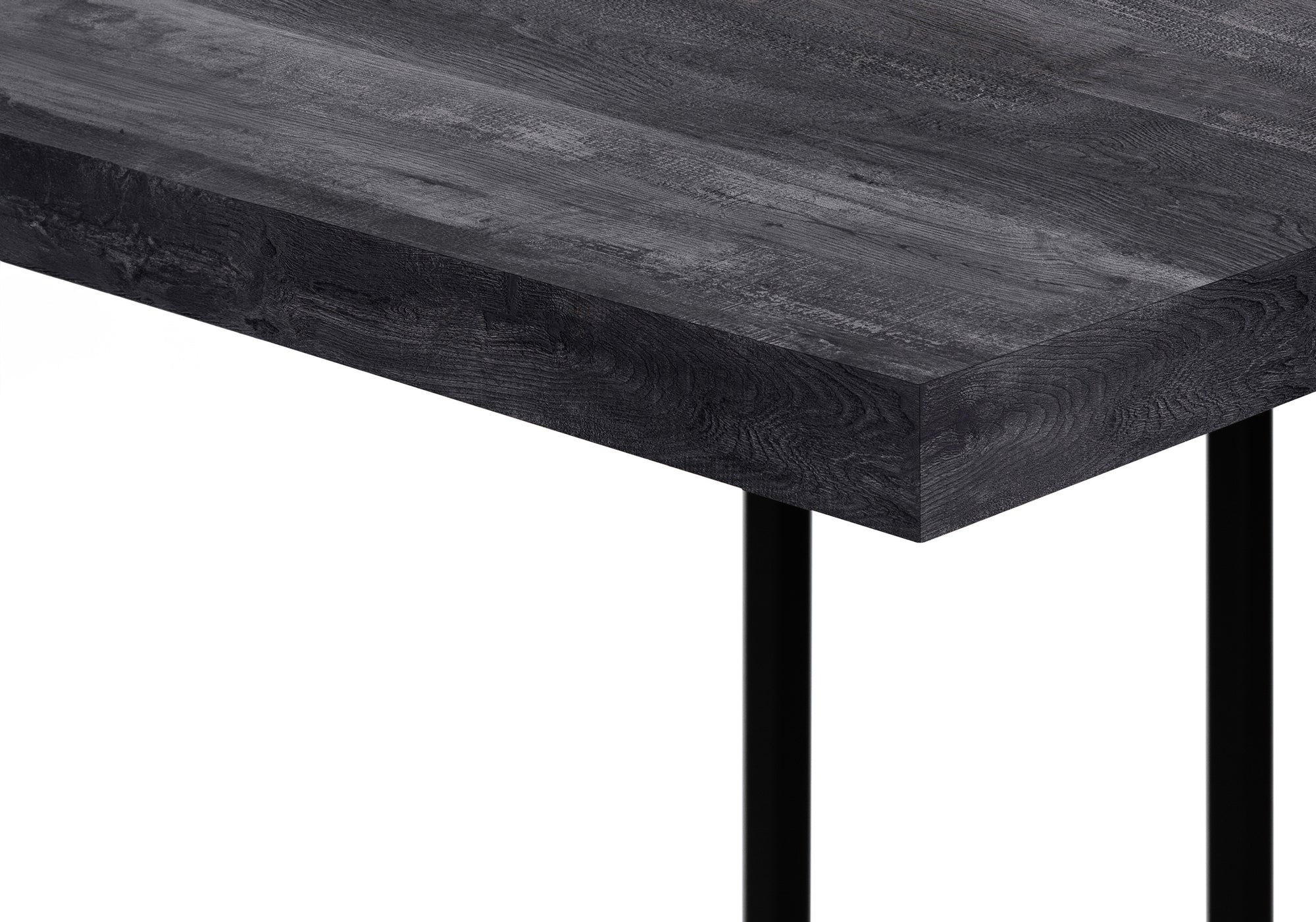 Accent Table - 25"H / Grey Reclaimed Wood / Black Metal-Accent Table-DECOROLALA